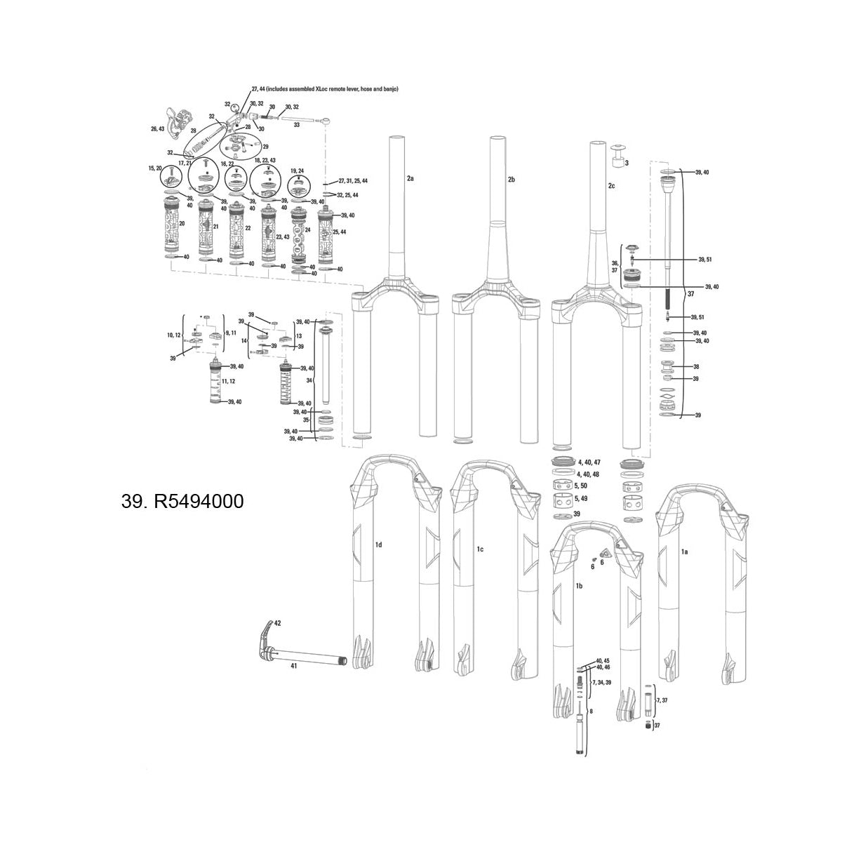 RockShox Fork Service Kit  | Power2Cycle Dual Air, SID A1/Reba A1 | Power2Cycle