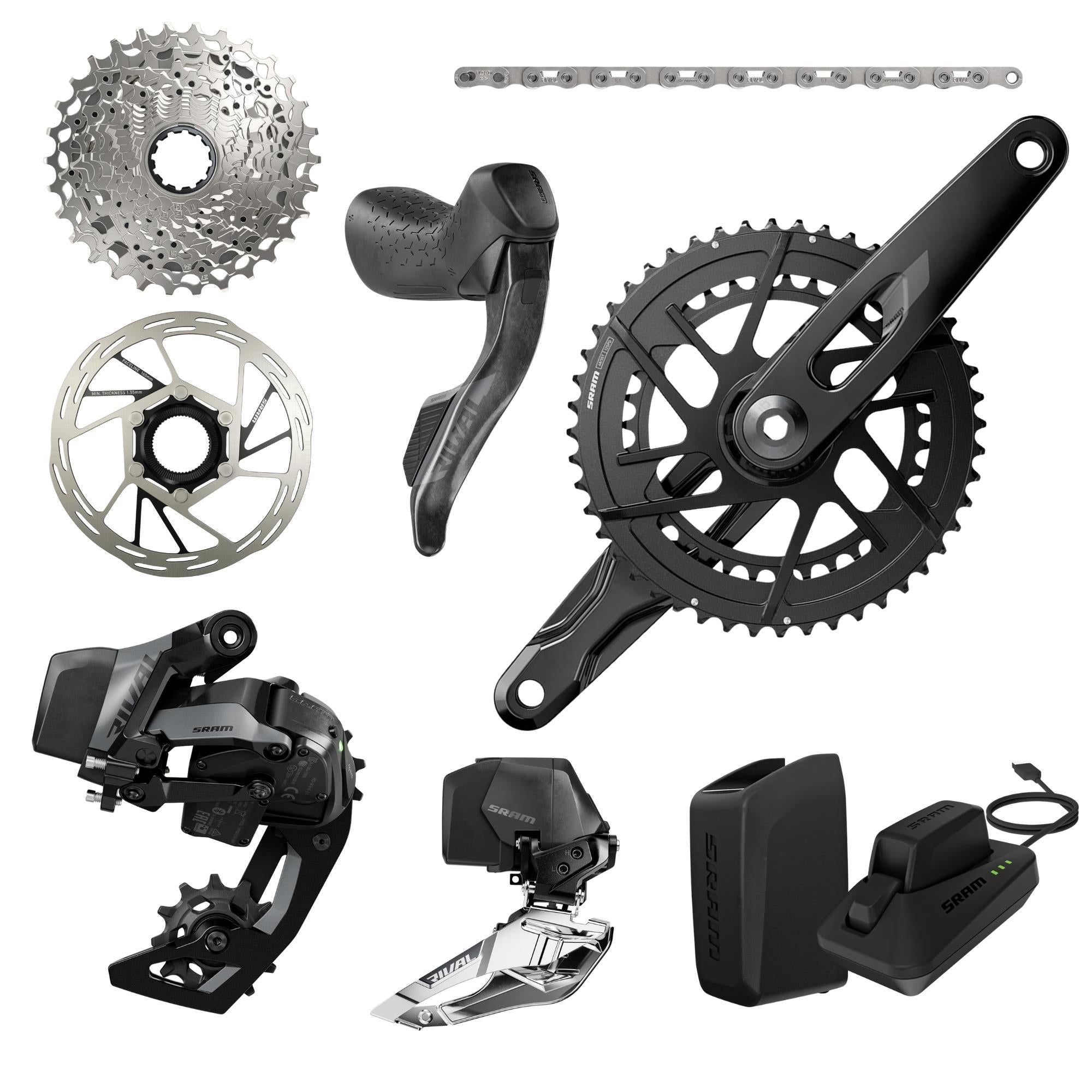 SRAM Rival AXS E1 2X Groupset Direct Mount 4835T | Power2Cycle