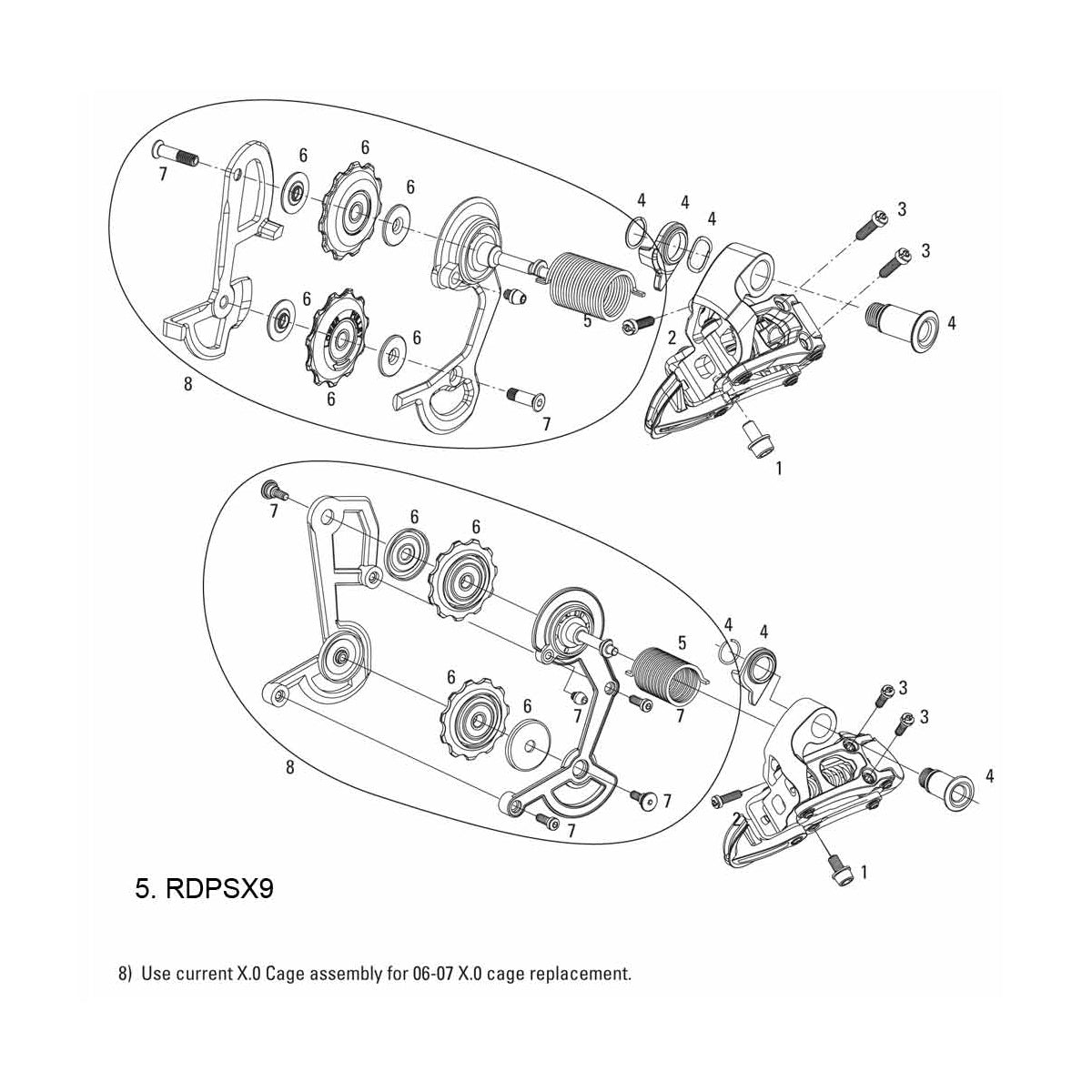 Sram Spare  | Power2Cycle Rear Derailleur TORSION Spring 06 | Power2Cycle09 X0 | Power2Cycle