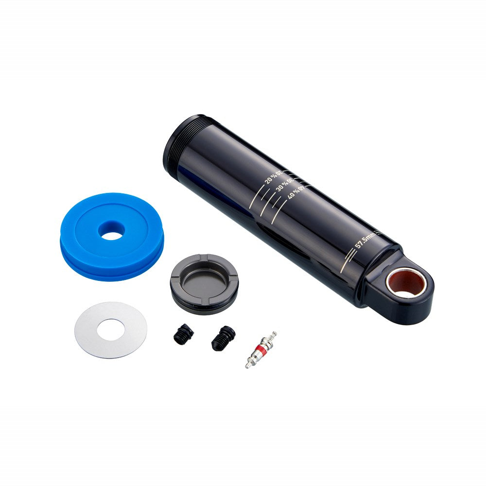 RockShox Spare  | Power2Cycle Rear Shock Spare Parts Damper Body/IFP Standard Eyelet 57.5mm Includes Damper Body IFP Valve Core, 7.5mm Travel Spacer and Caps)  | Power2Cycle Deluxe A1/ Super Deluxe A1 (2017+) | Power2Cycle BLACK