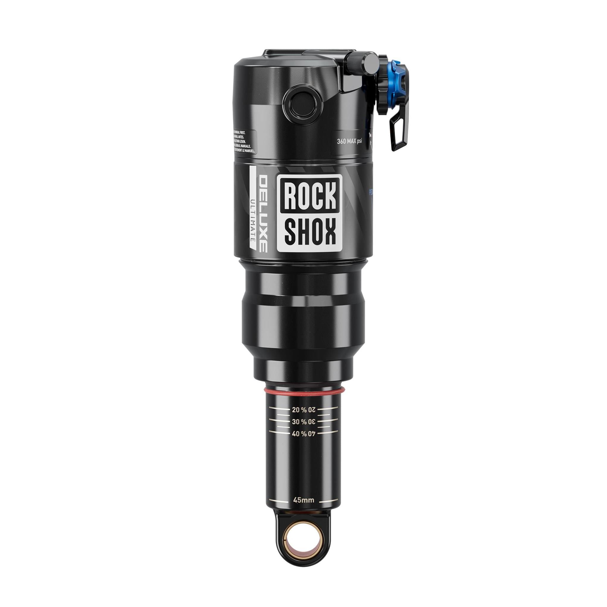 RockShox Rear Shock Deluxe Ultimate RCT  | Power2Cycle Trunnion Standard  | Power2Cycle C2 | Power2Cycle BLACK WITH SILVER DECALS