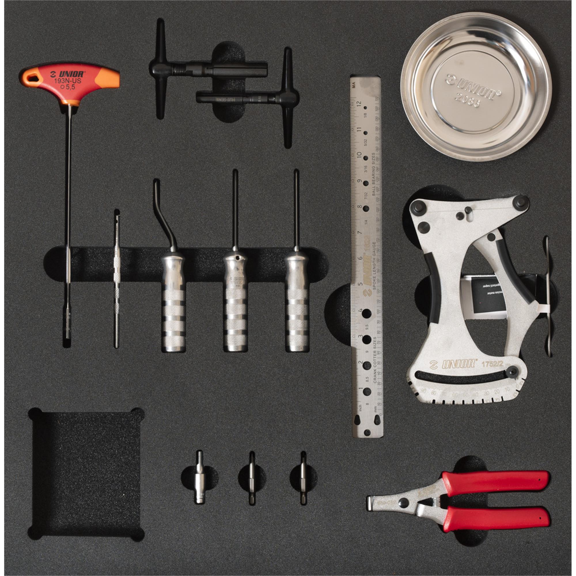 UNIOR Set Of Tools In Tray 1 For 2600C  | Power2Cycle Wheel Building 2024 | Power2Cycle BLACK 570X562X30
