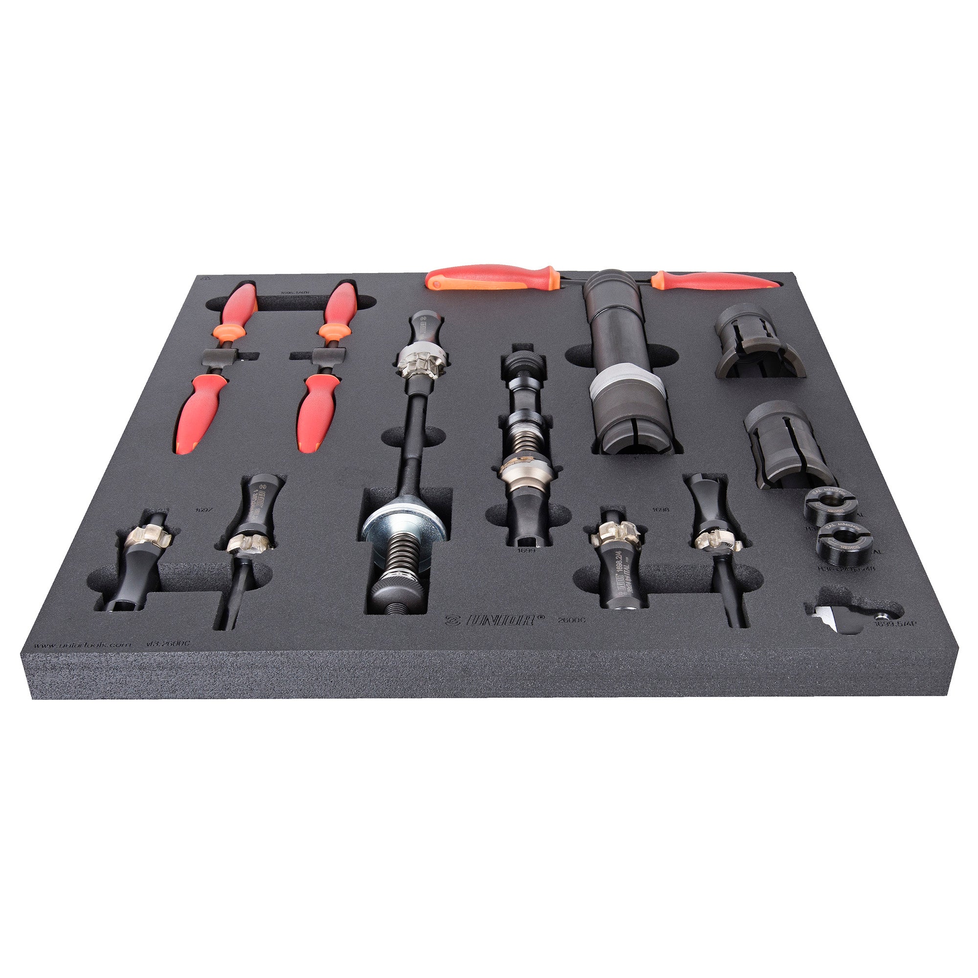 UNIOR Set Of Tools In Tray 3 For 2600C | Power2CycleFrame Preparation Tools | Power2Cycle RED