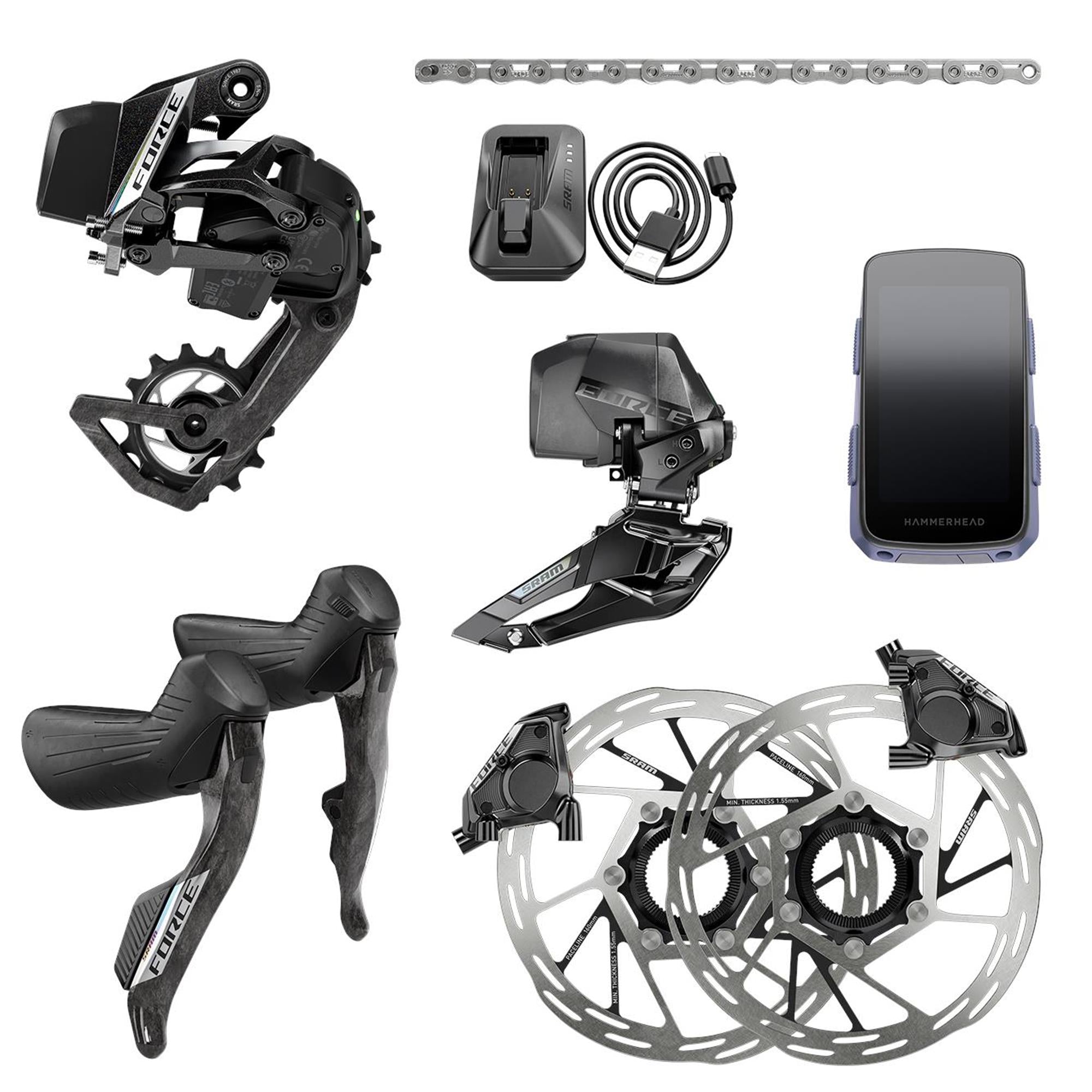 SRAM Force AXS 2X E1 Electr Hrd Groupset  inc HammerHead Karoo | Power2Cycle