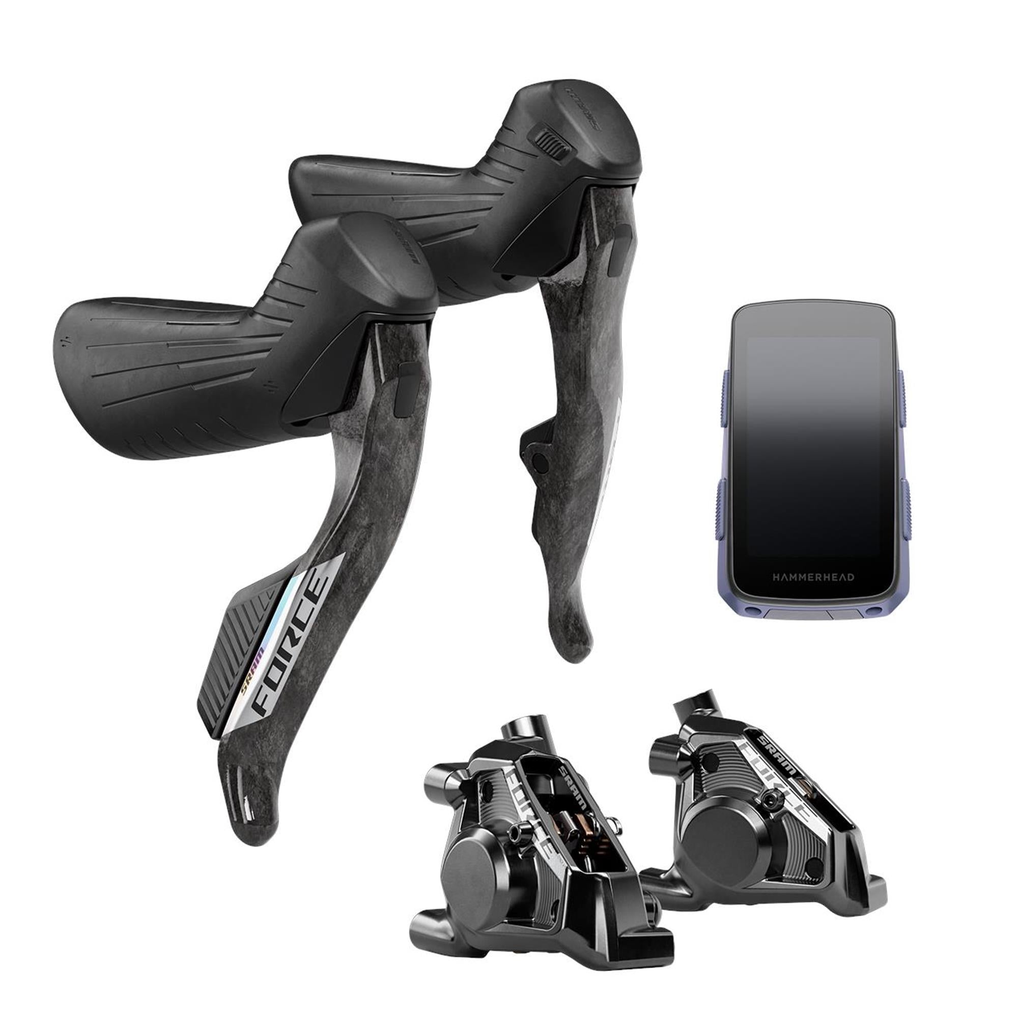 SRAM Force Axs Upgrade Ed Kit (Hammerhead Karoo Force Color Edition, Left Right Shift/Hyd Ed With Flatmount Calipers) | Power2Cycle