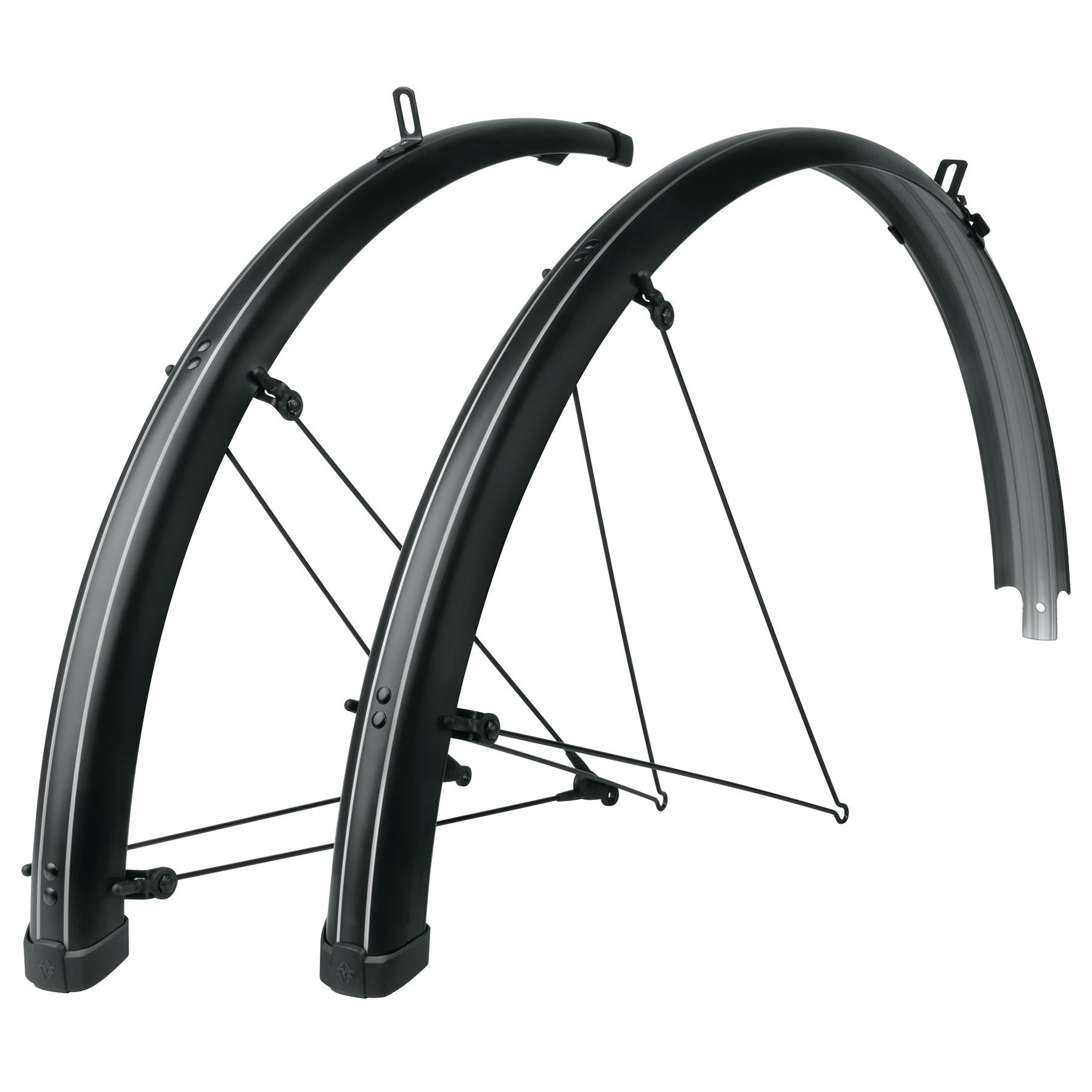 "SKS Bluemels Stripes 28" Mudguard | Power2Cycle BLACK/GREY"