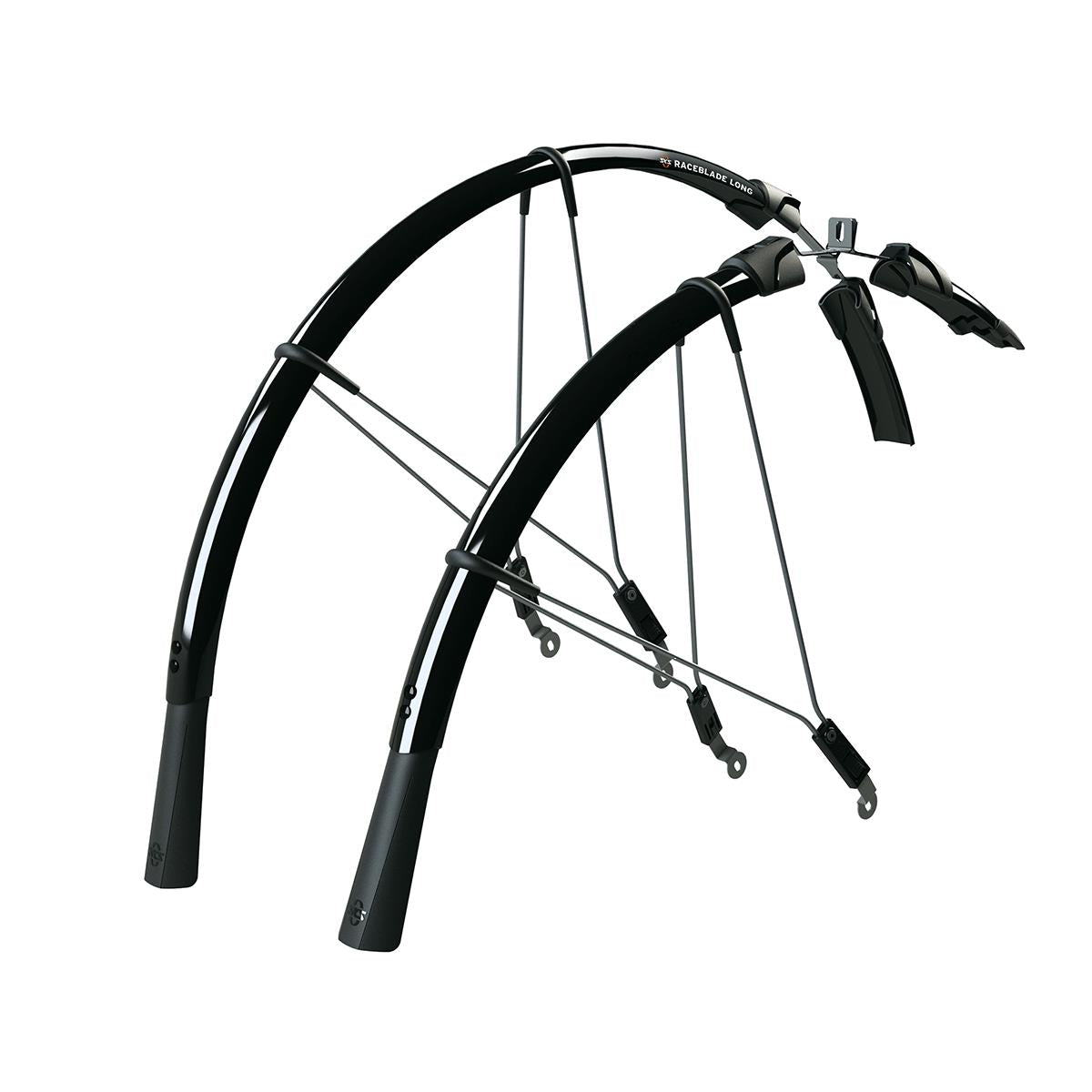 Raceblade Long Mudguard Set | Power2Cycle BLACK