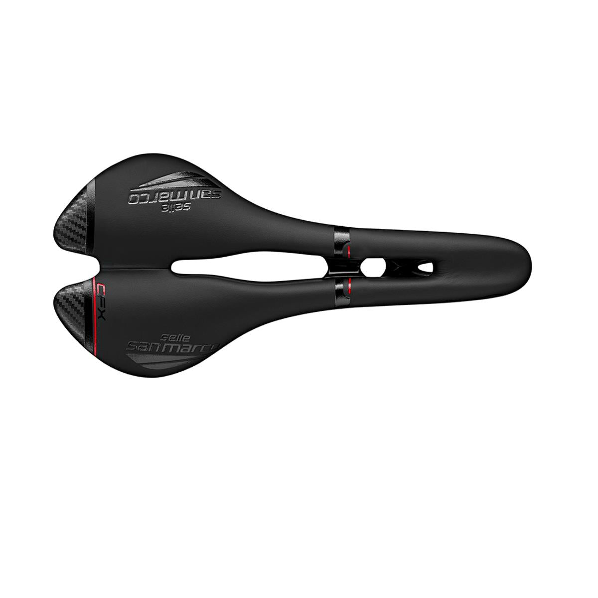 Selle San Marco Aspide Open | Power2CycleFit Carbon FX Saddle | Power2Cycle BLACK/BLACK