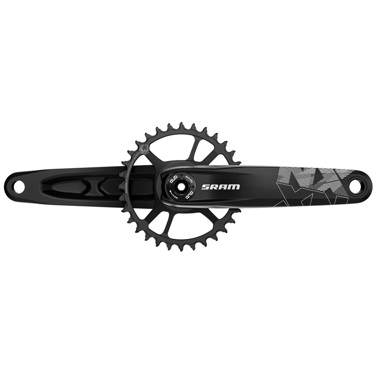 "SRAM Crank NX Eagle Fat Bike 4" DUB 12s w Direct Mount 30t X | Power2CycleSYNC 2 Steel Chainring Black (DUB Cups/Bearings Not Included) | Power2Cycle BLACK"