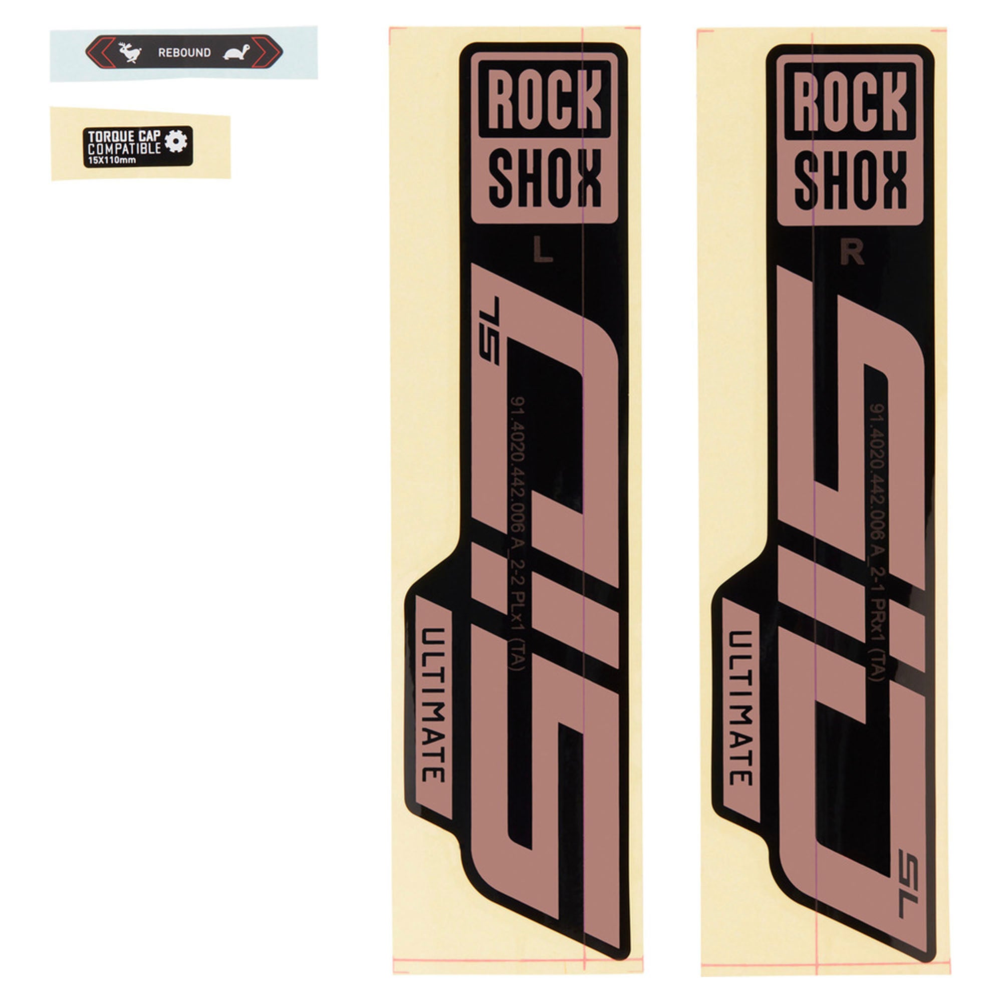 Rockshox Fork Decal Kit  | Power2Cycle SID SL Ultimate 27/29 (2021) | Power2Cycle