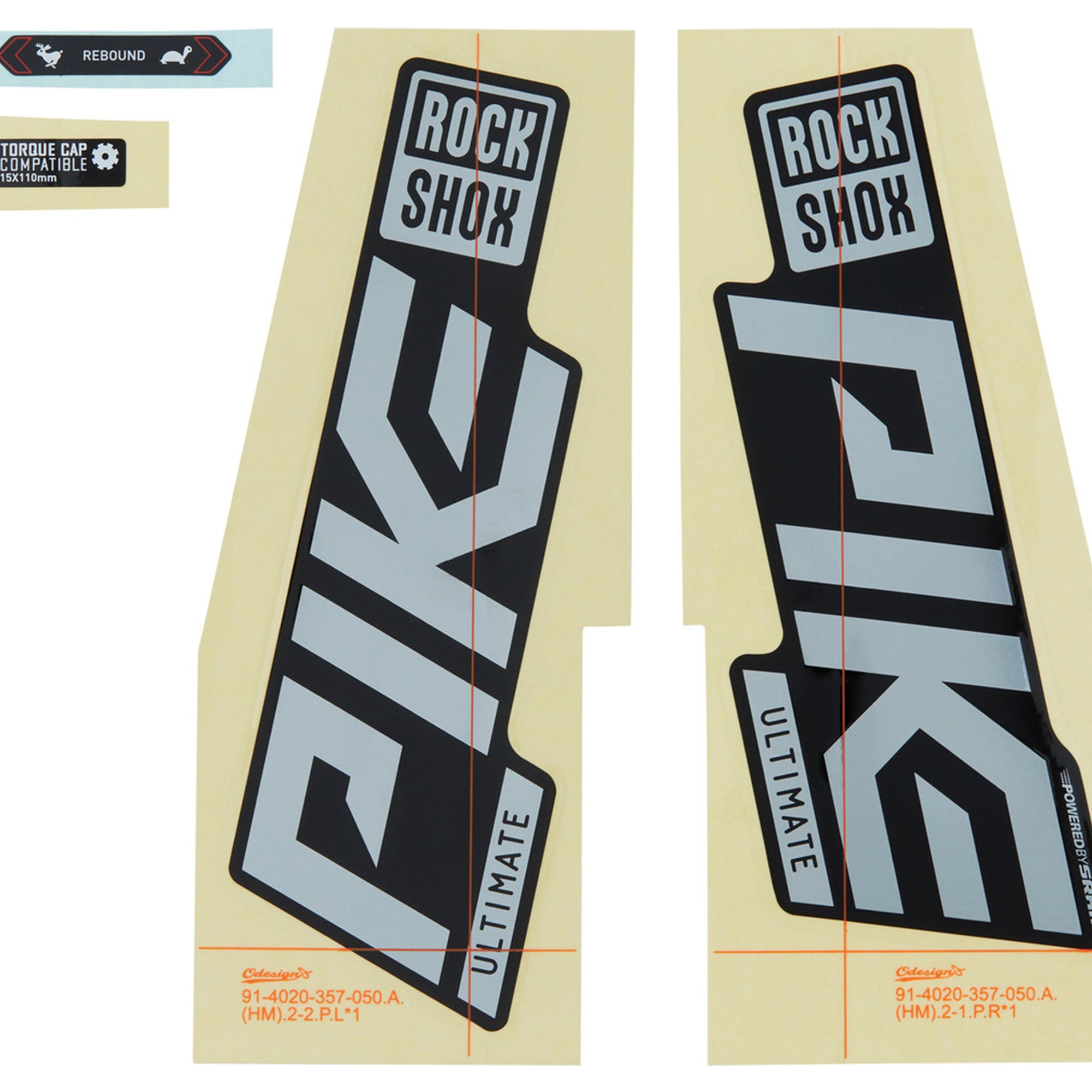 Rockshox Fork Decal Kit  | Power2Cycle Pike Ultimate 27/29 (2021) | Power2Cycle