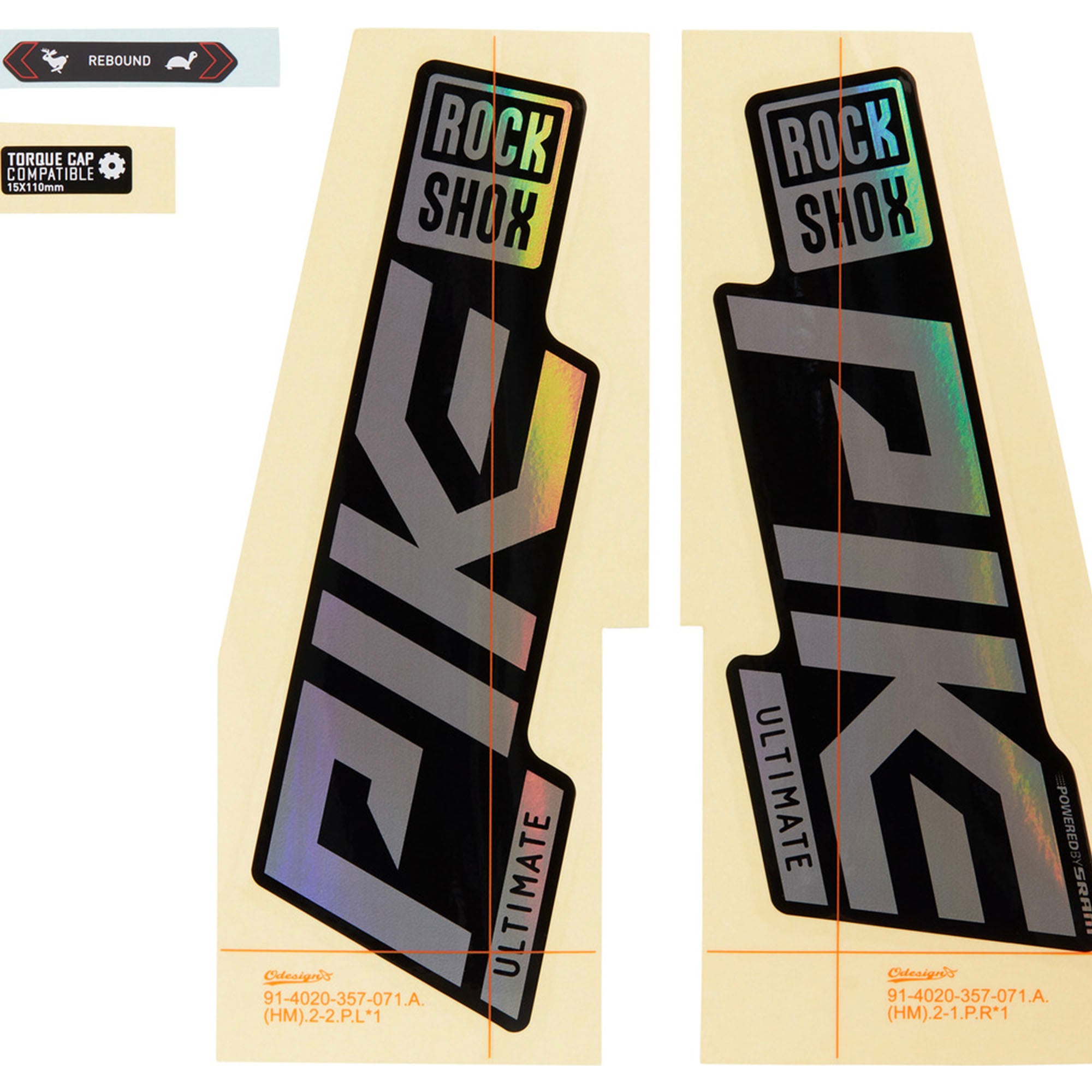 Rockshox Fork Decal Kit  | Power2Cycle Pike Ultimate 27/29 (2021) | Power2Cycle
