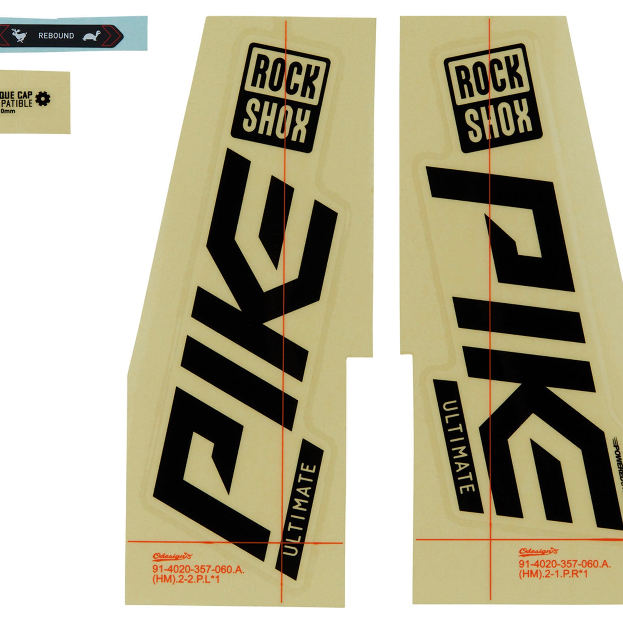 Rockshox Fork Decal Kit  | Power2Cycle Pike Ultimate 27/29 (2021) | Power2Cycle