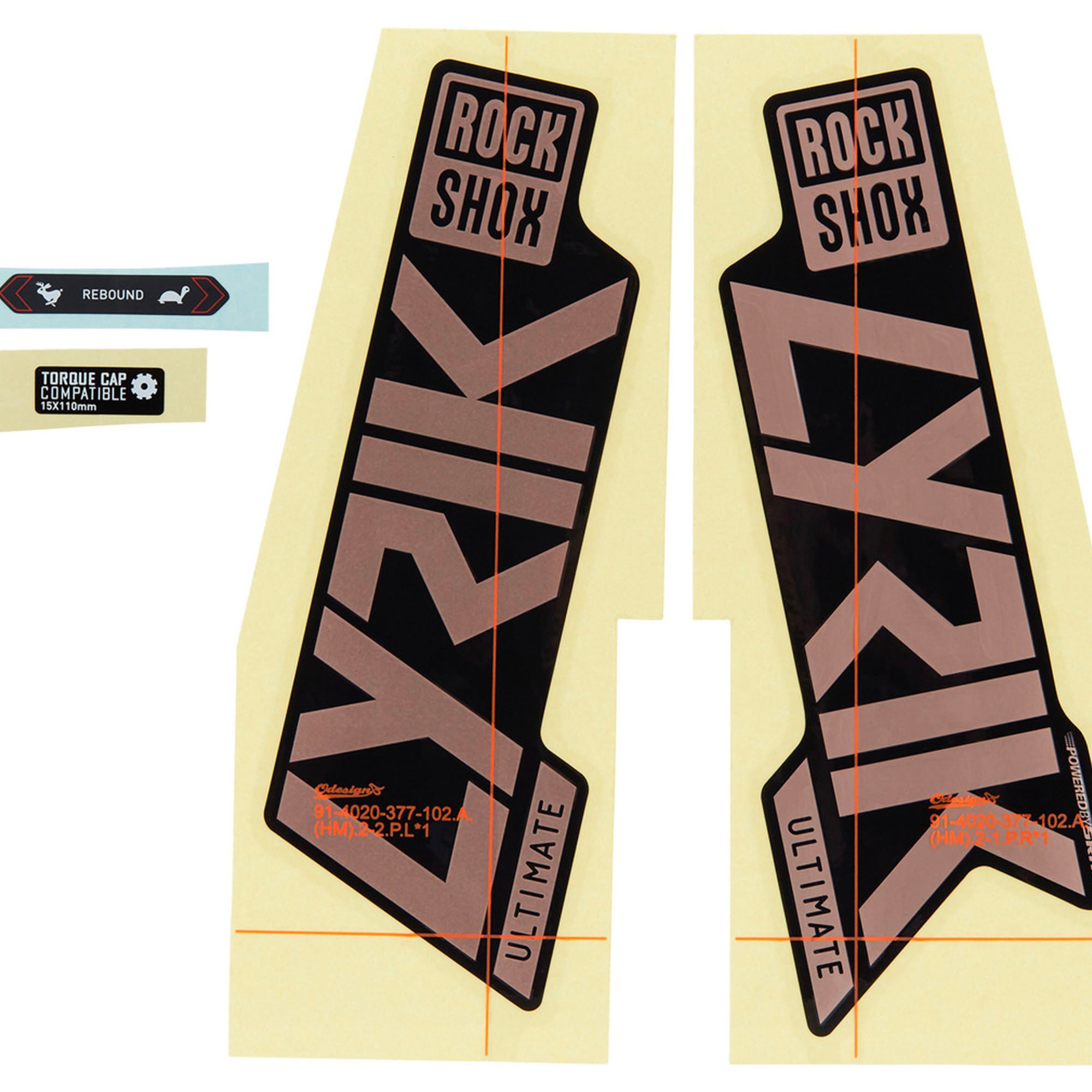 Rockshox Fork Decal Kit  | Power2Cycle Lyrik Ultimate 27/29 (2021) | Power2Cycle
