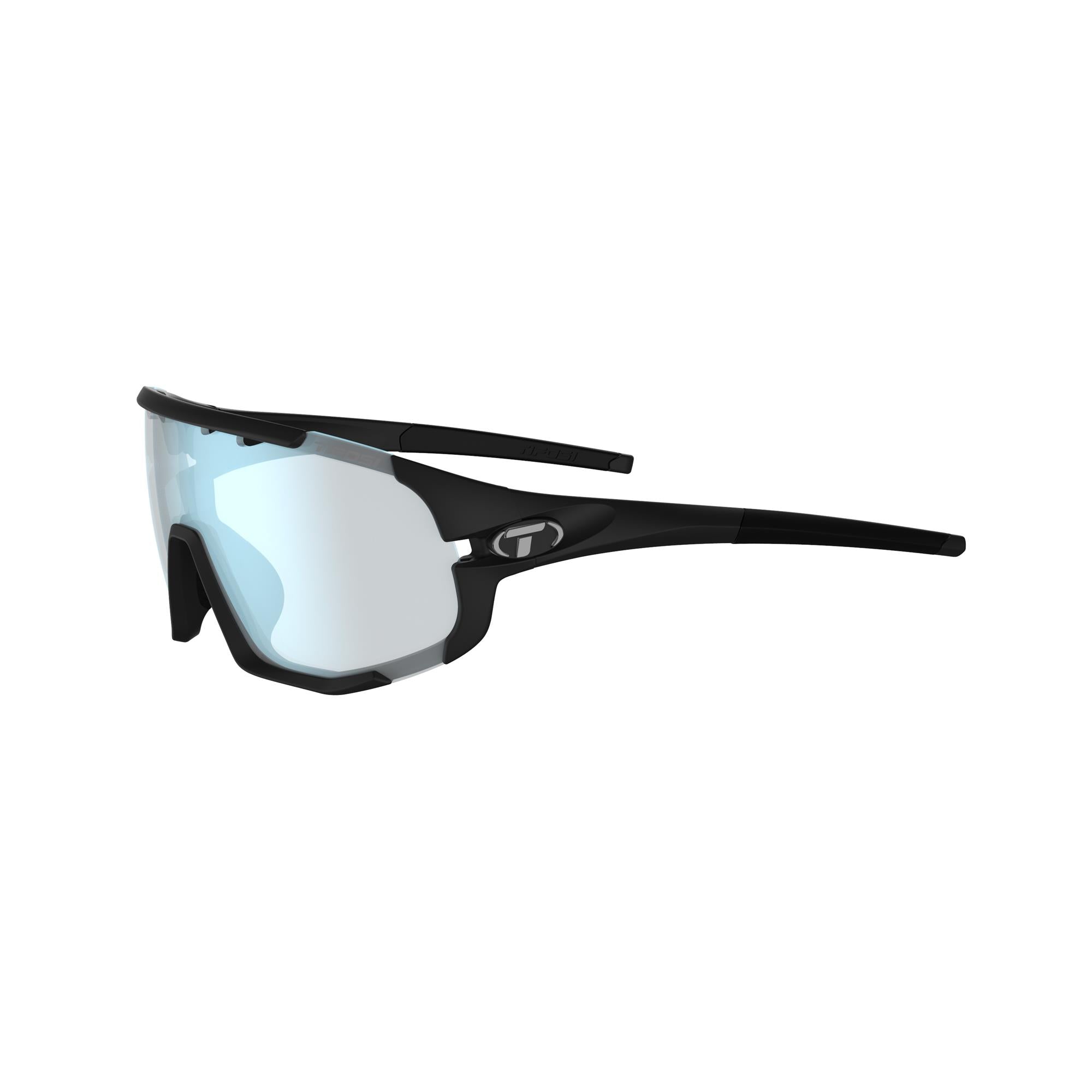 Tifosi Sledge Fototec Single Lens Sunglasses 2023 | Power2Cycle MATTE BLACK CLARION BLUE