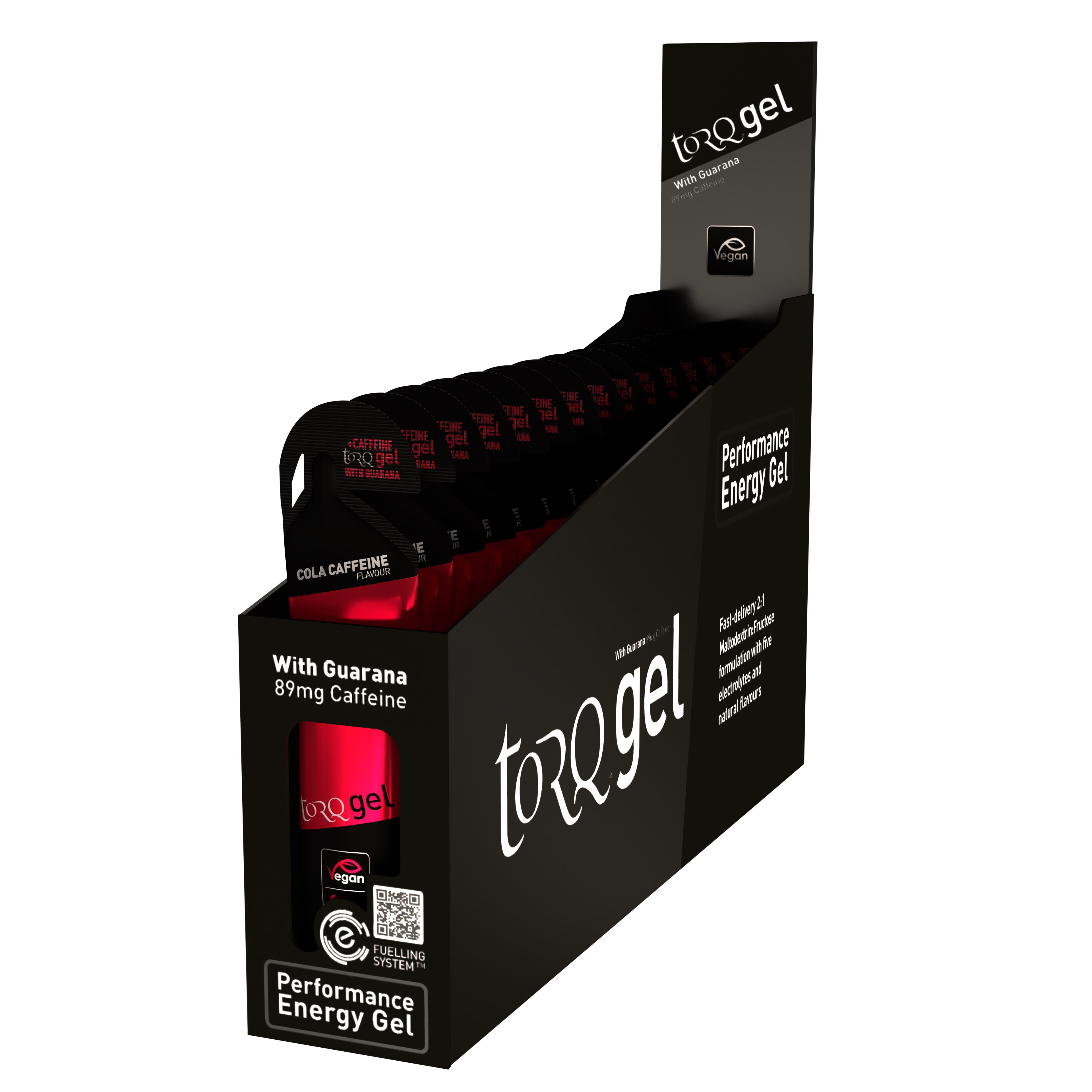 TORQ Energy Gel With Guarana  | Power2Cycle Caffeinated (15x 45g) | Power2Cycle