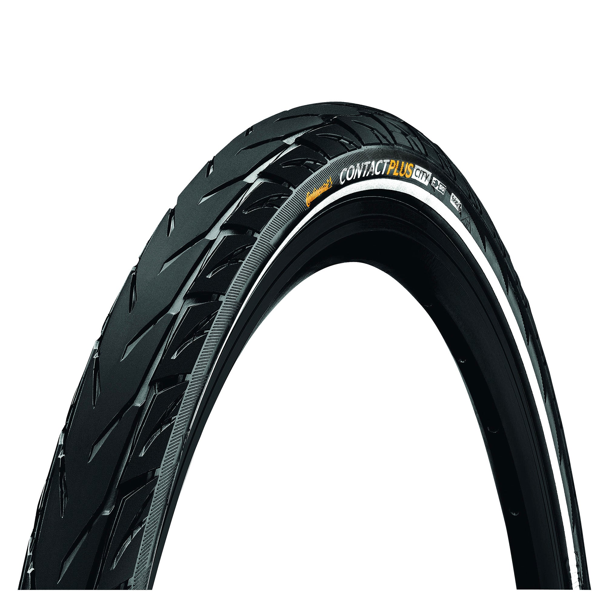 Continental CONTACT Plus City Reflex Tyre  | Power2Cycle Wire Bead | Power2Cycle BLACK/BLACK REFLEX 700X42C (40C)