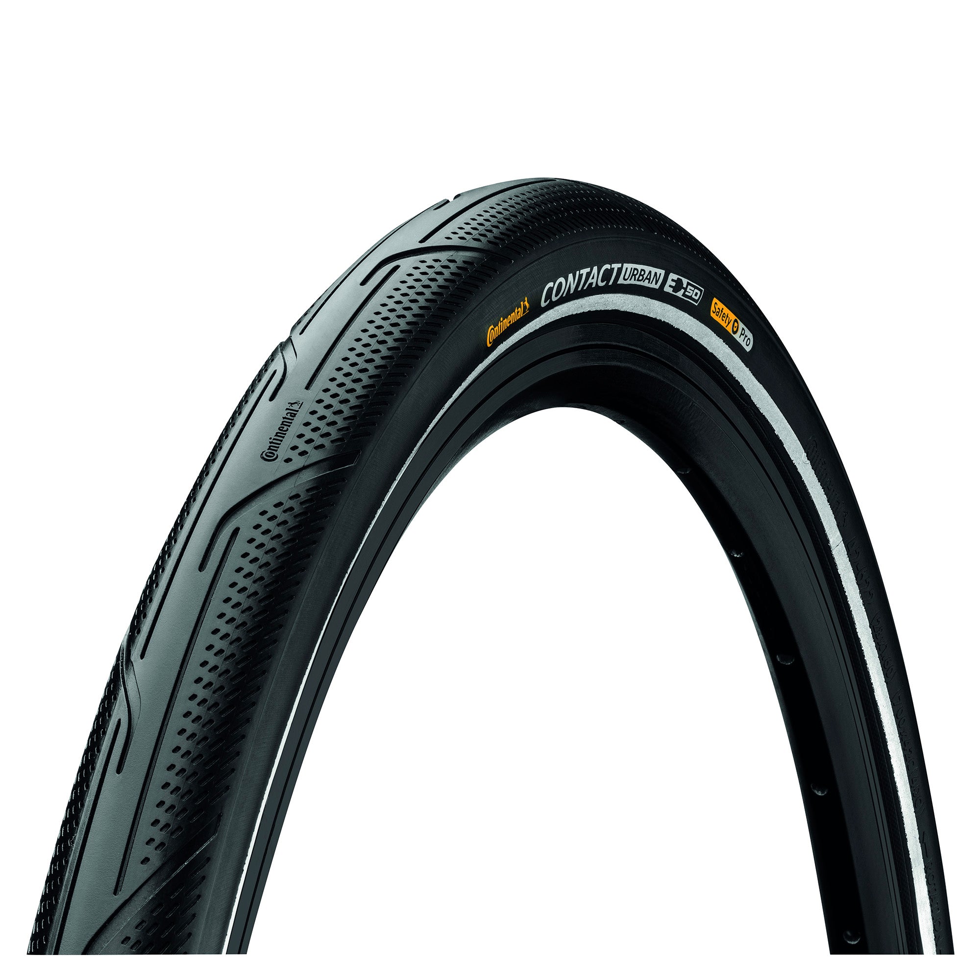 Continental CONTACT Urban Reflex Tyre  | Power2Cycle Wire Bead PureGrip Compound | Power2Cycle BLACK/BLACK REFLEX