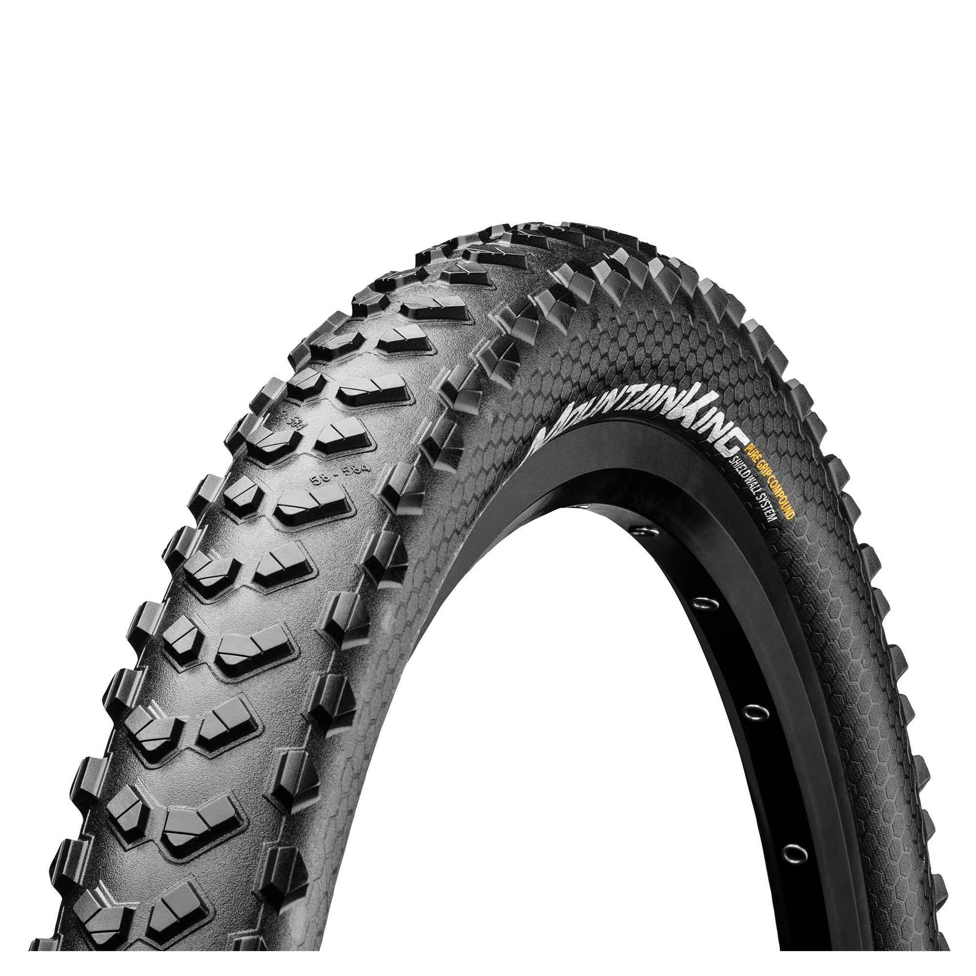Continental Mountain King ShieldWall Tyre  | Power2Cycle Foldable PureGrip Compound | Power2Cycle BLACK/BLACK