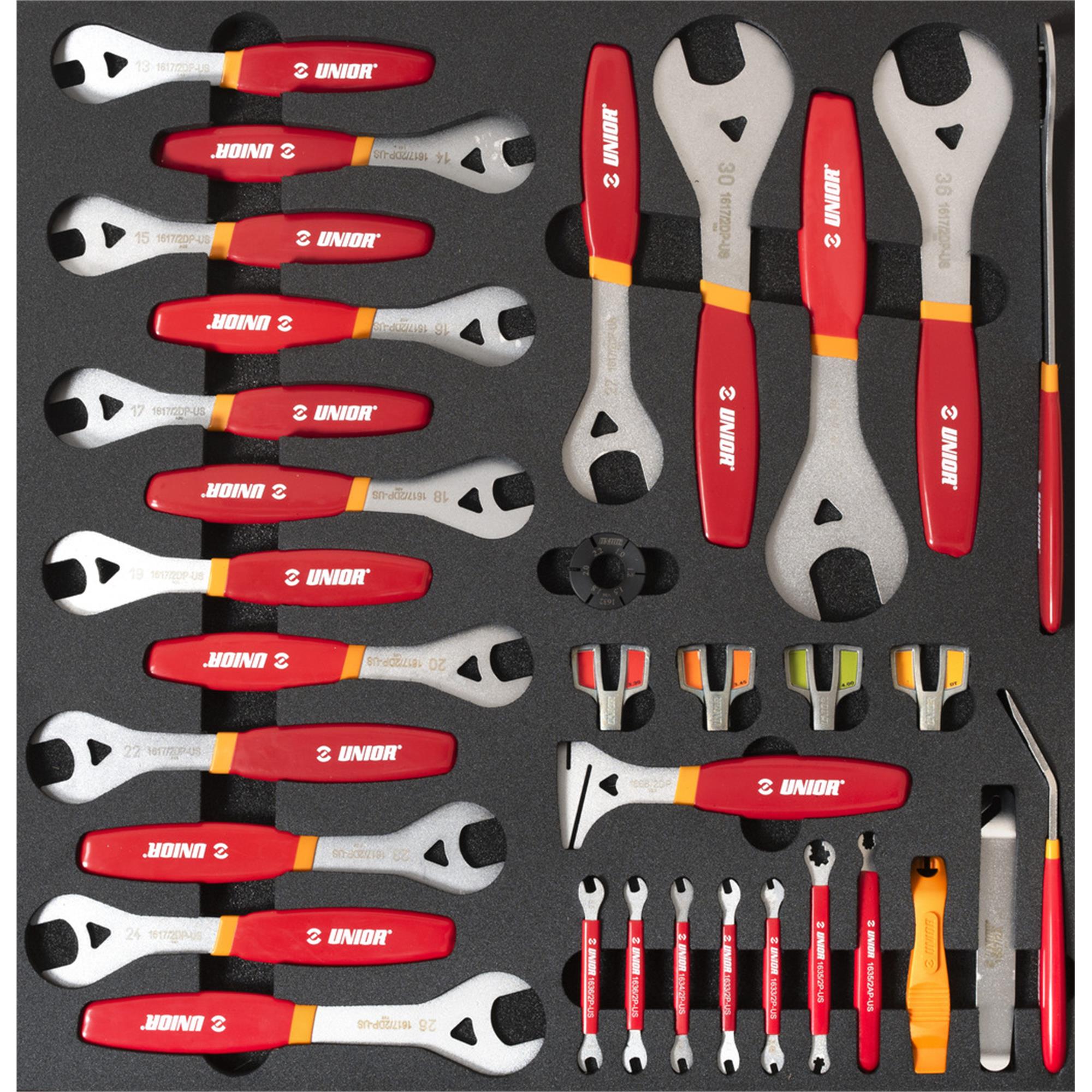 Unior Set Of Tools In Tray 3 For 2600A And 2600C  | Power2Cycle Wheel Tools 2024 | Power2Cycle BLACK