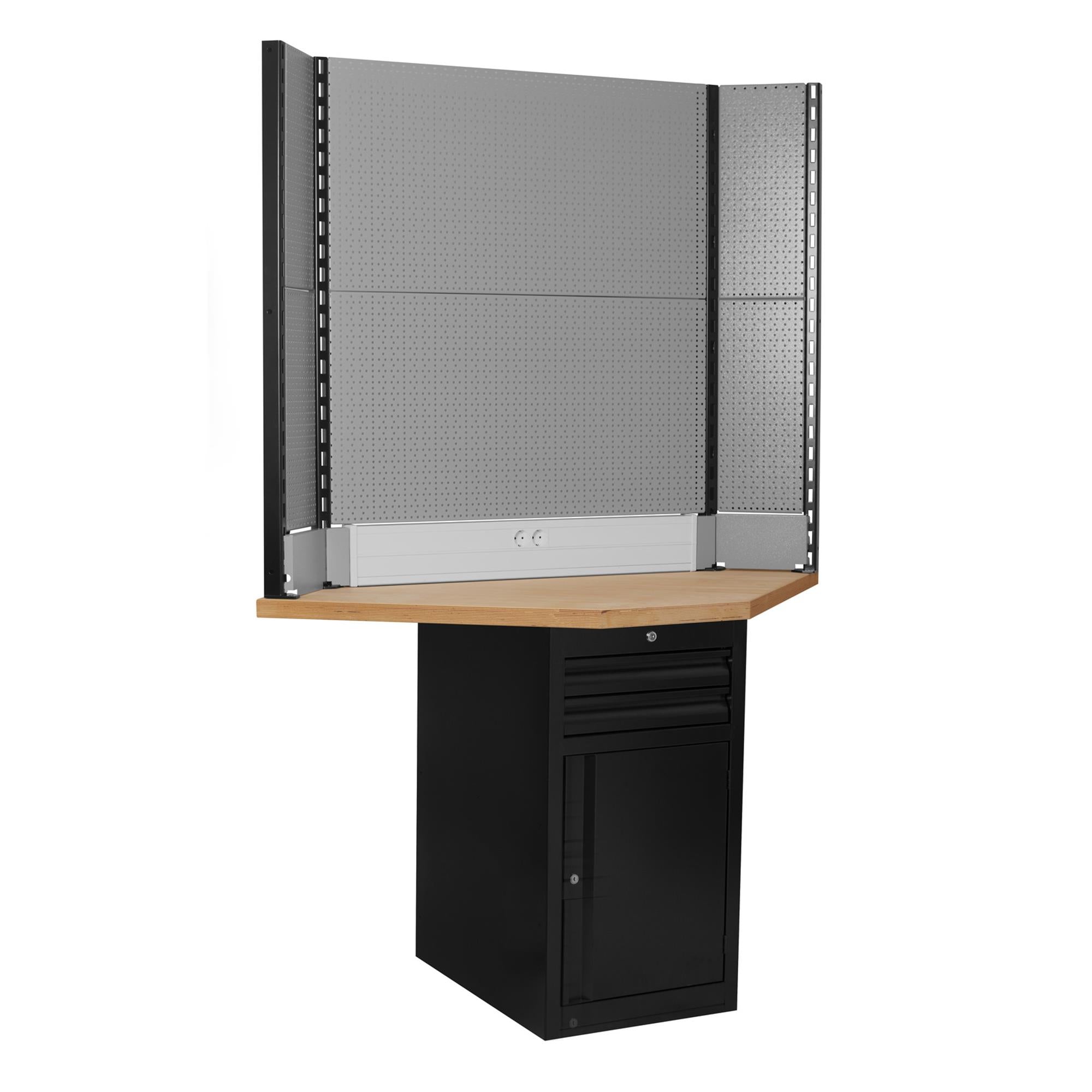Unior Tech Corner Bench With Narrow Cabinet And Back Panel 2024 | Power2Cycle