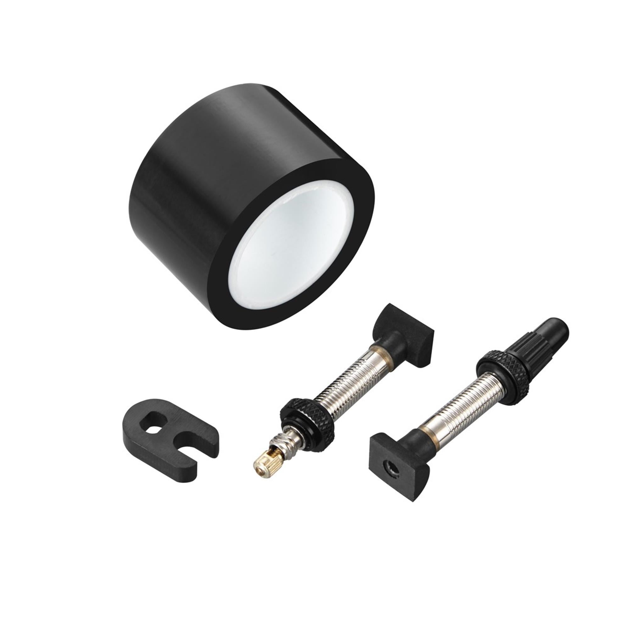 SRAM Tubele | Power2Cycle Kit Includes 32mm Tape 2 Universal Valves & 1 Valve Core Wrench (Fits 30mm inner width rims ROAM 60[B1] Wheel | Power2Cycle