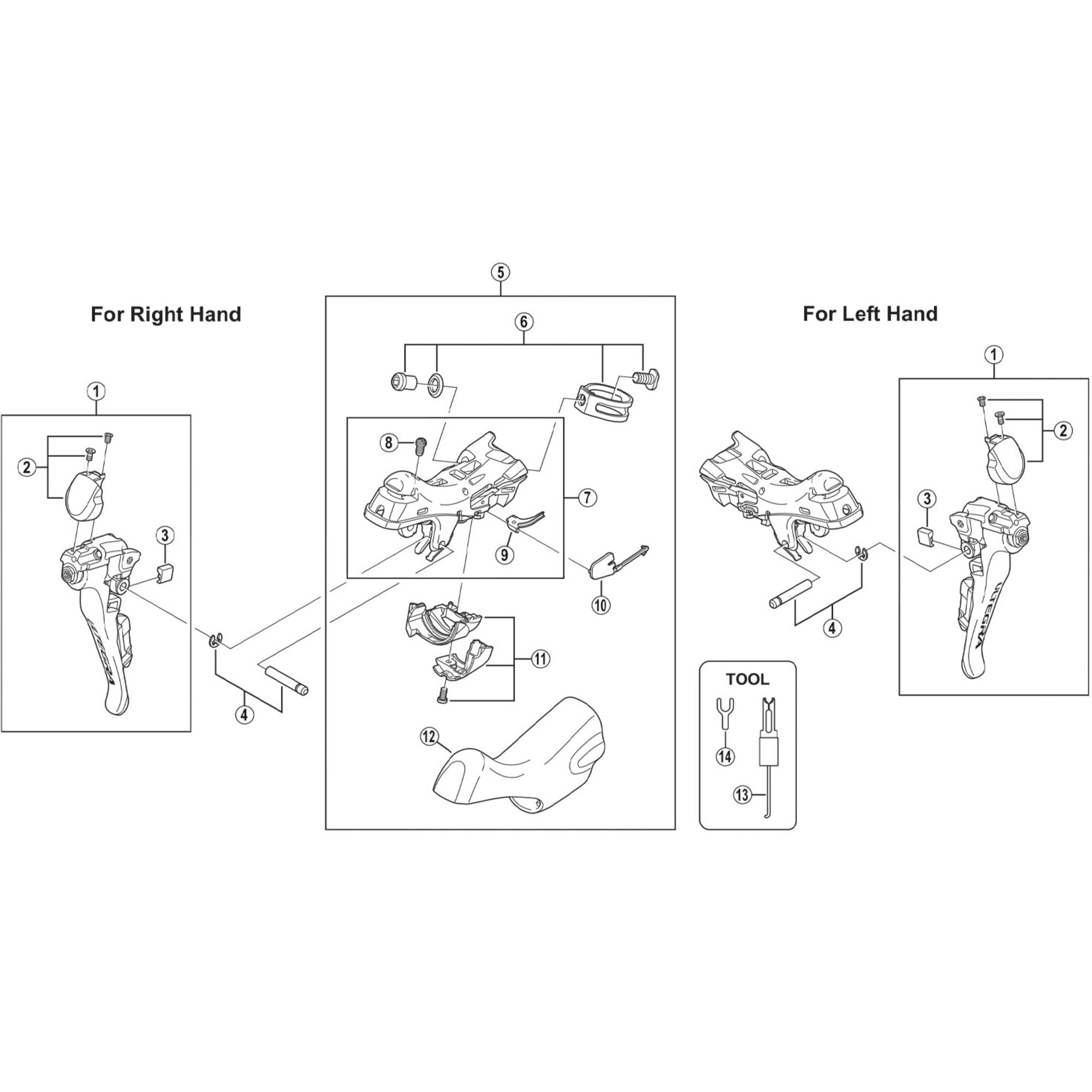 Shimano Spares 6800 right hand main lever assembly