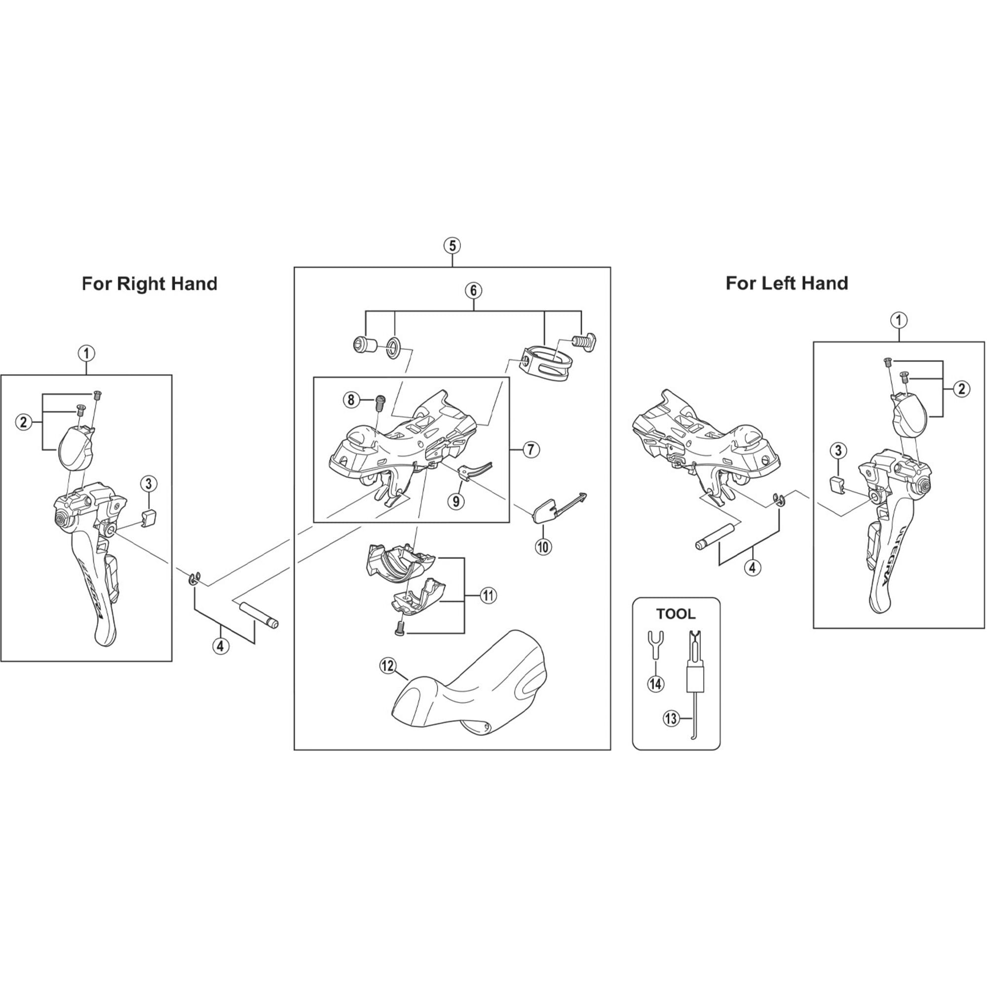 Shimano Spares 6800 right hand name plate and fixing screw