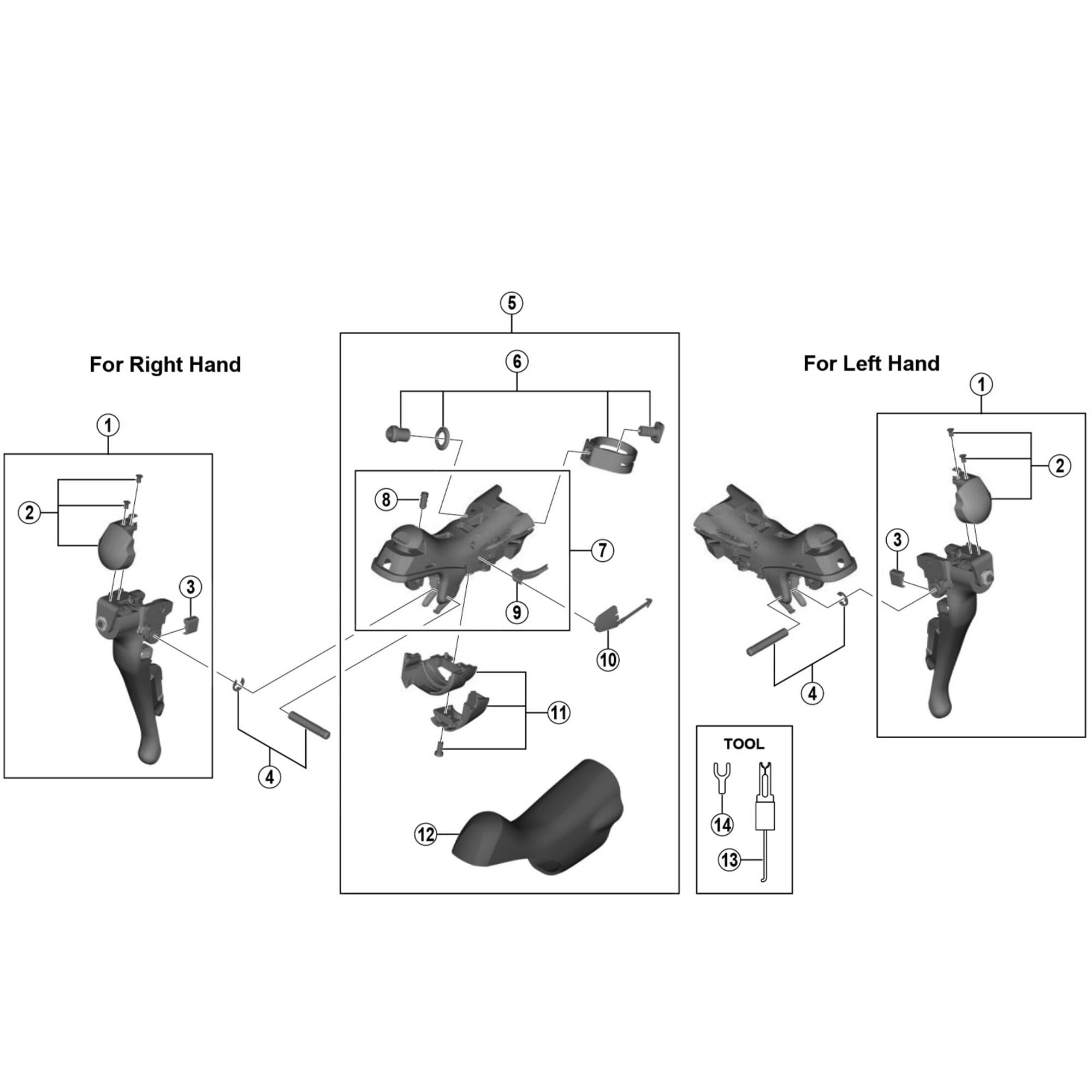 Shimano Spares 5800 right hand cover unit