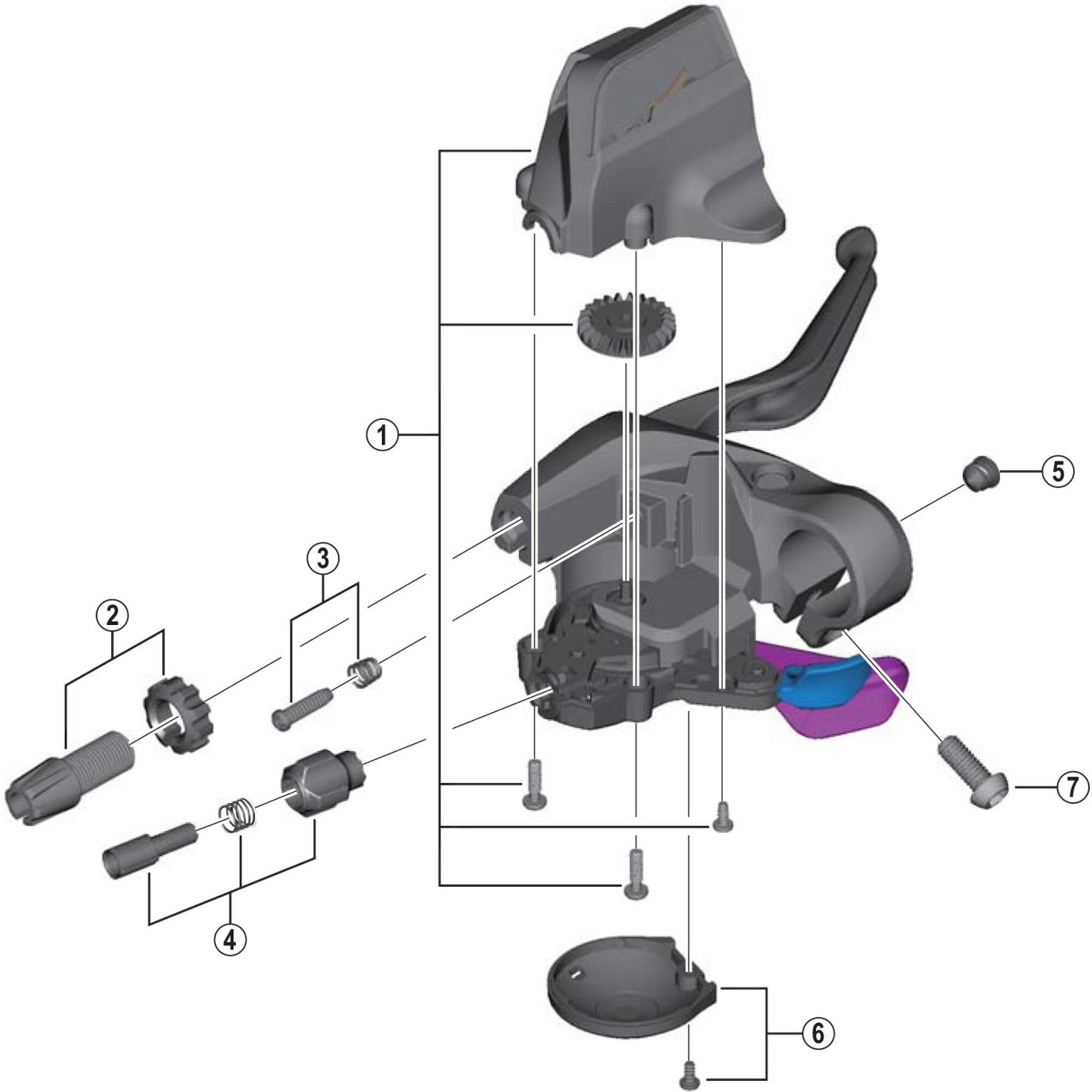 Shimano Spares T4000 indicator unit right hand, black