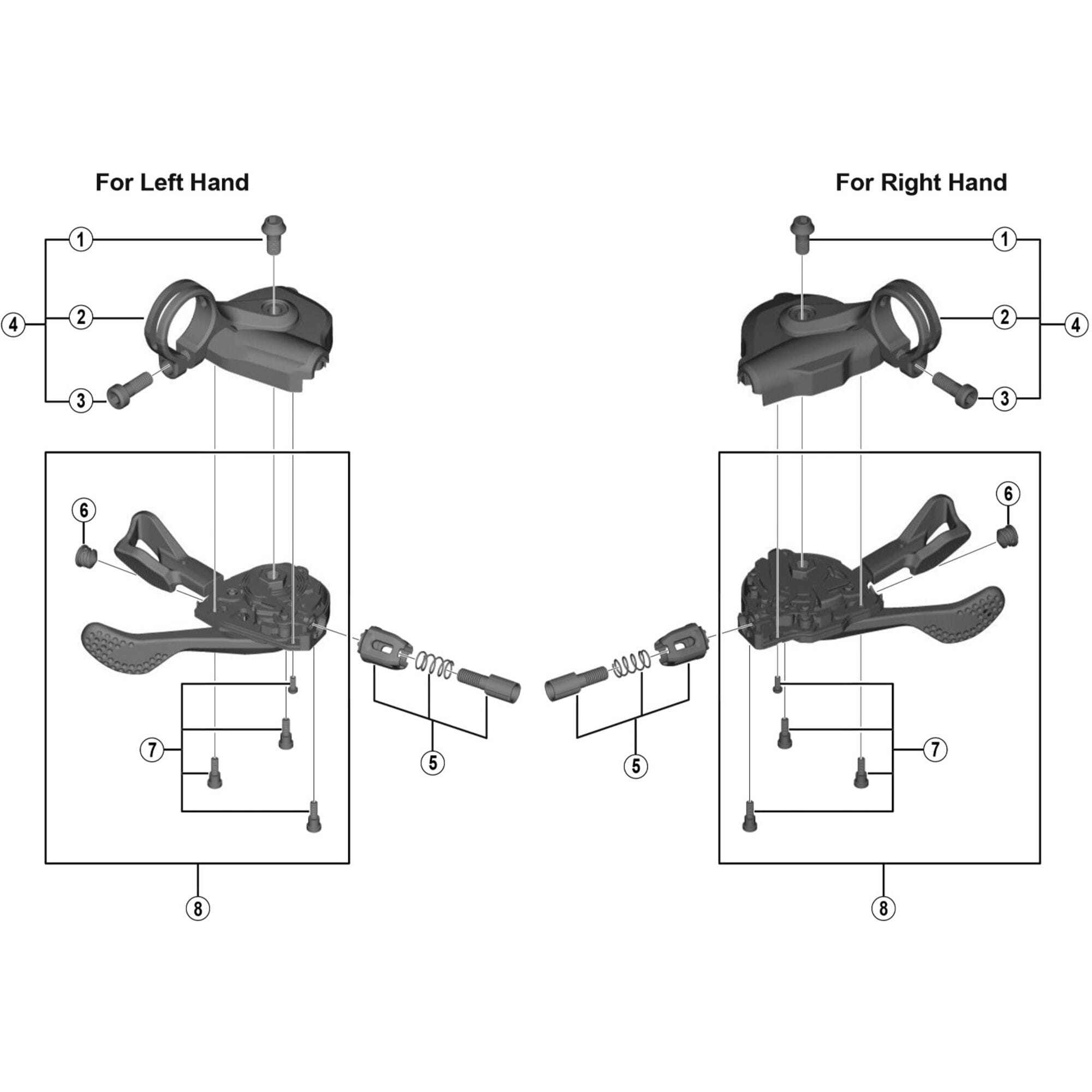 Shimano Spares M9000 right hand shifting lever unit