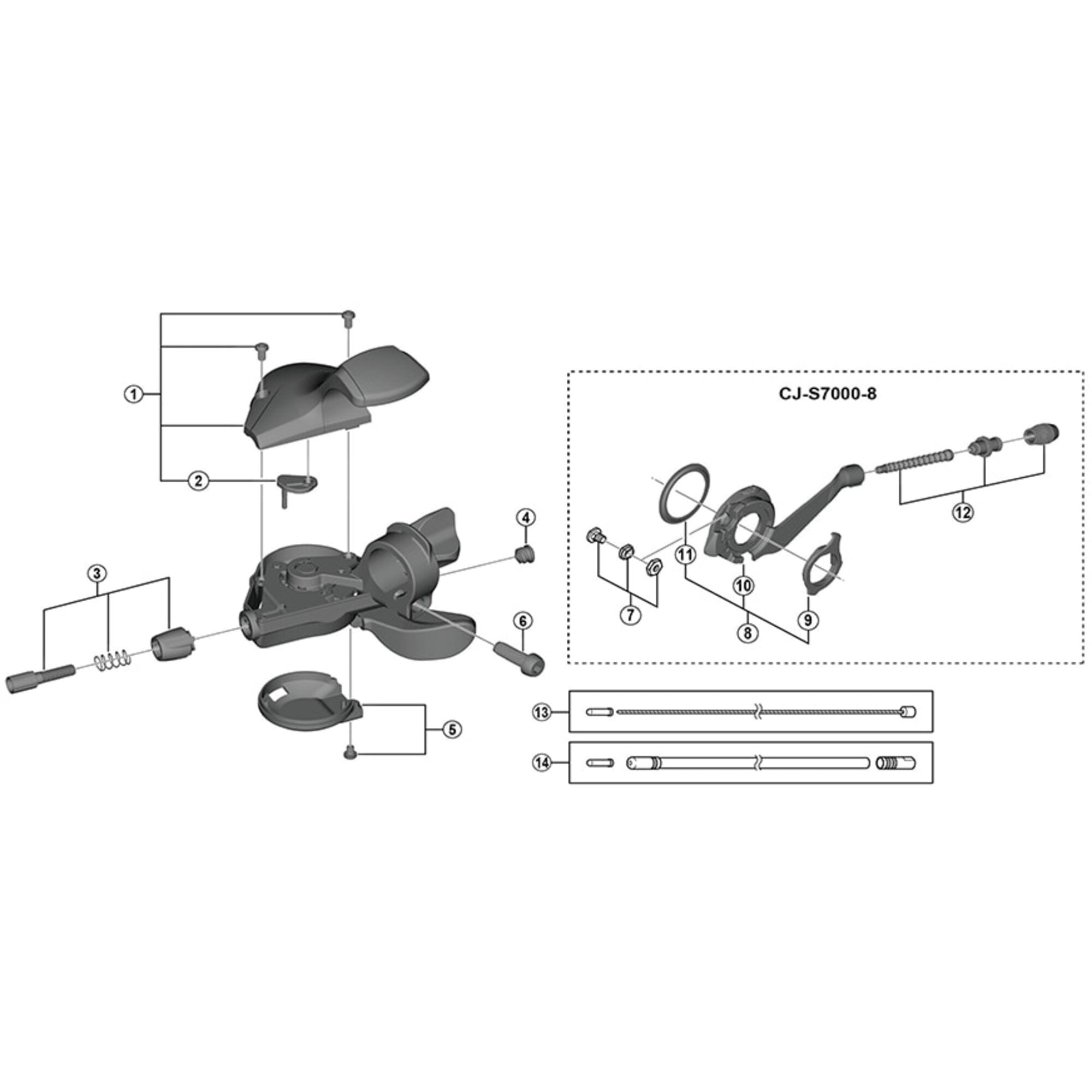 Shimano Spares 7000 indicator unit, black