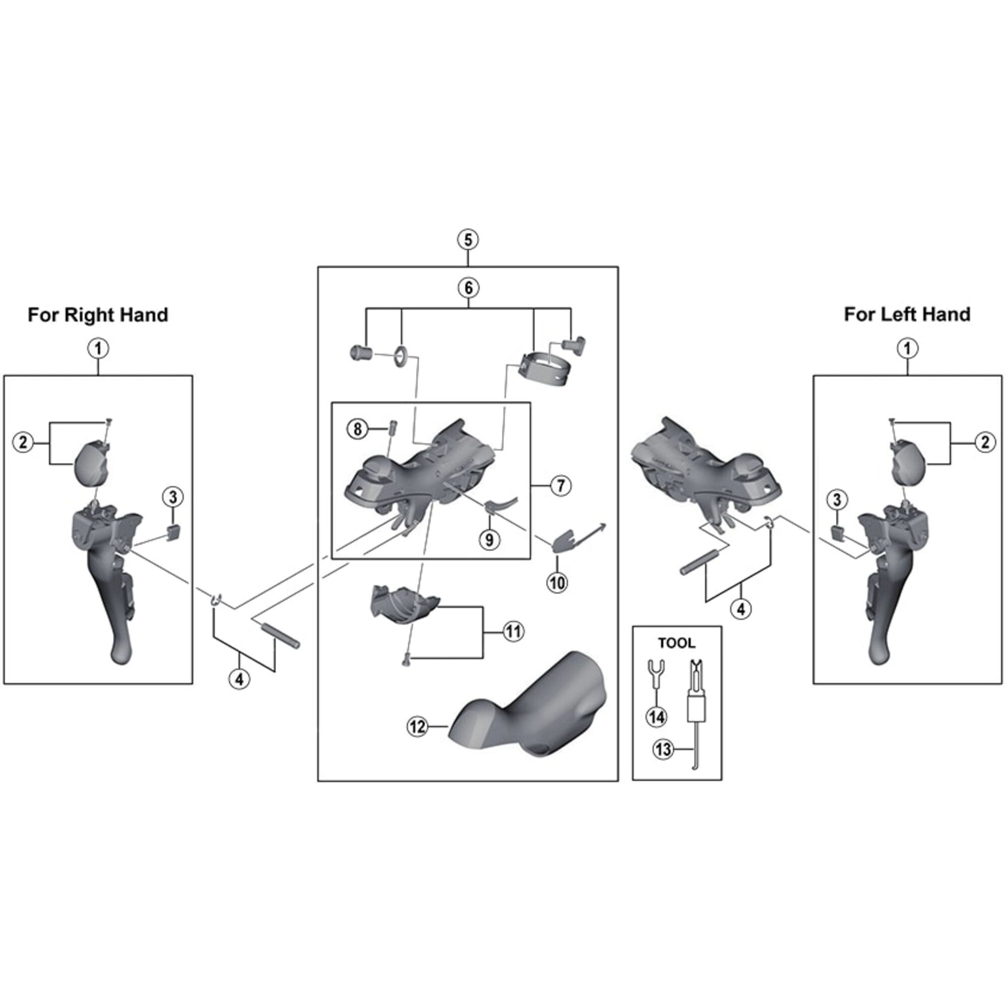 Shimano Spares 4700 Right hand bracket assembly