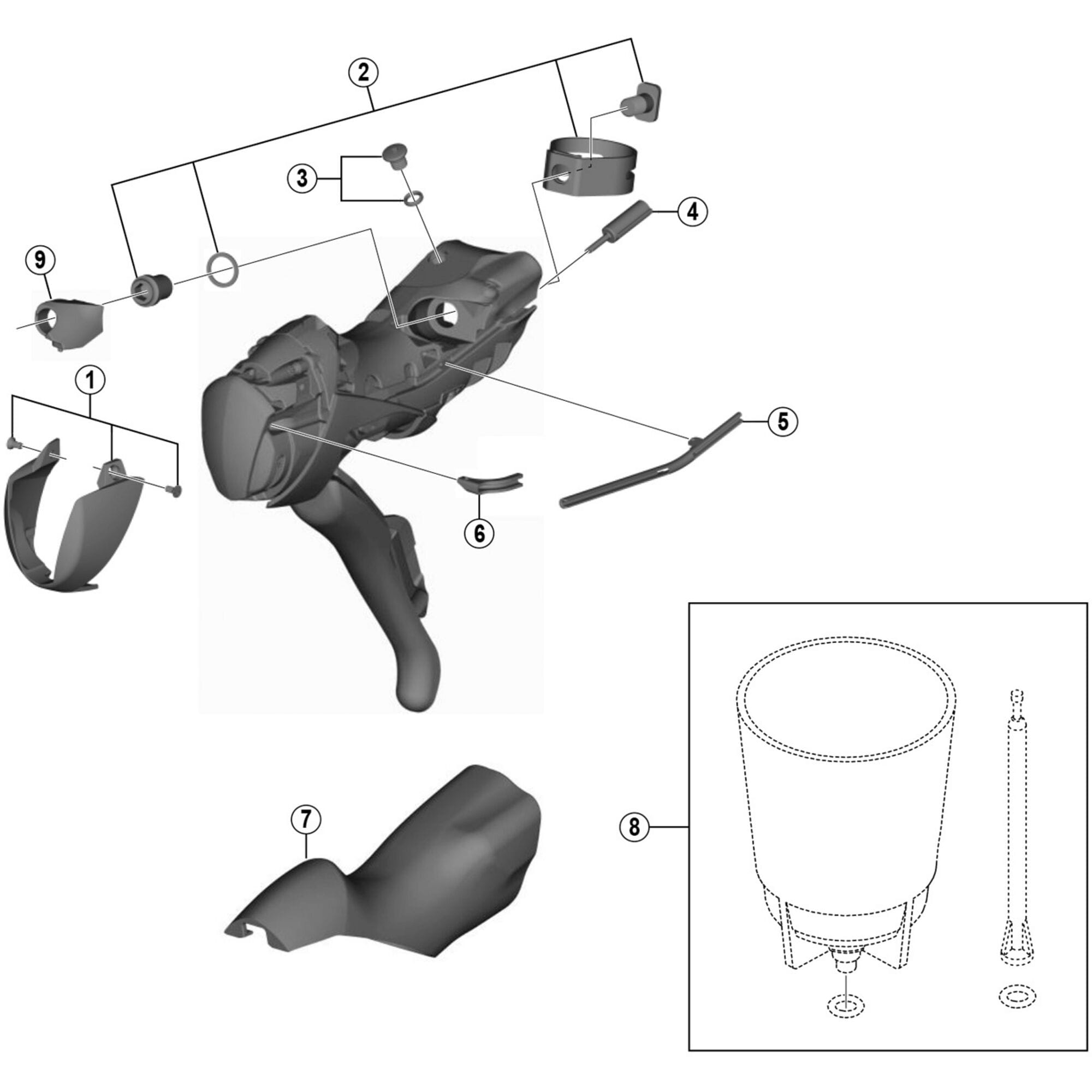 Shimano Spares RS505 right hand SL cable guide A