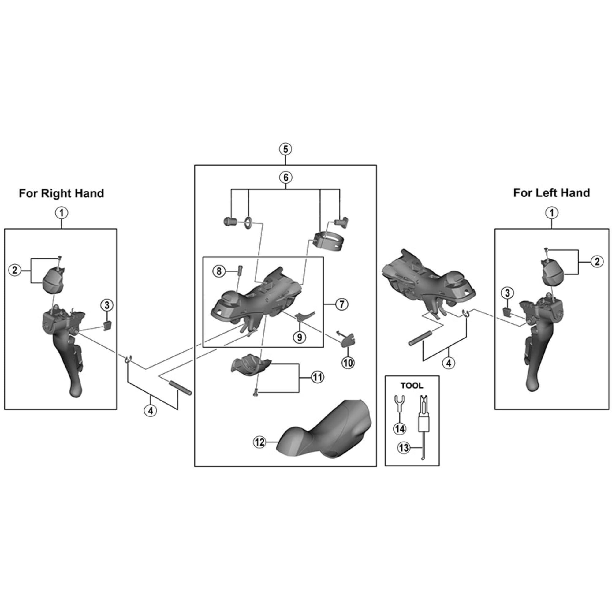 Shimano Spares R3000 left hand bracket assembly