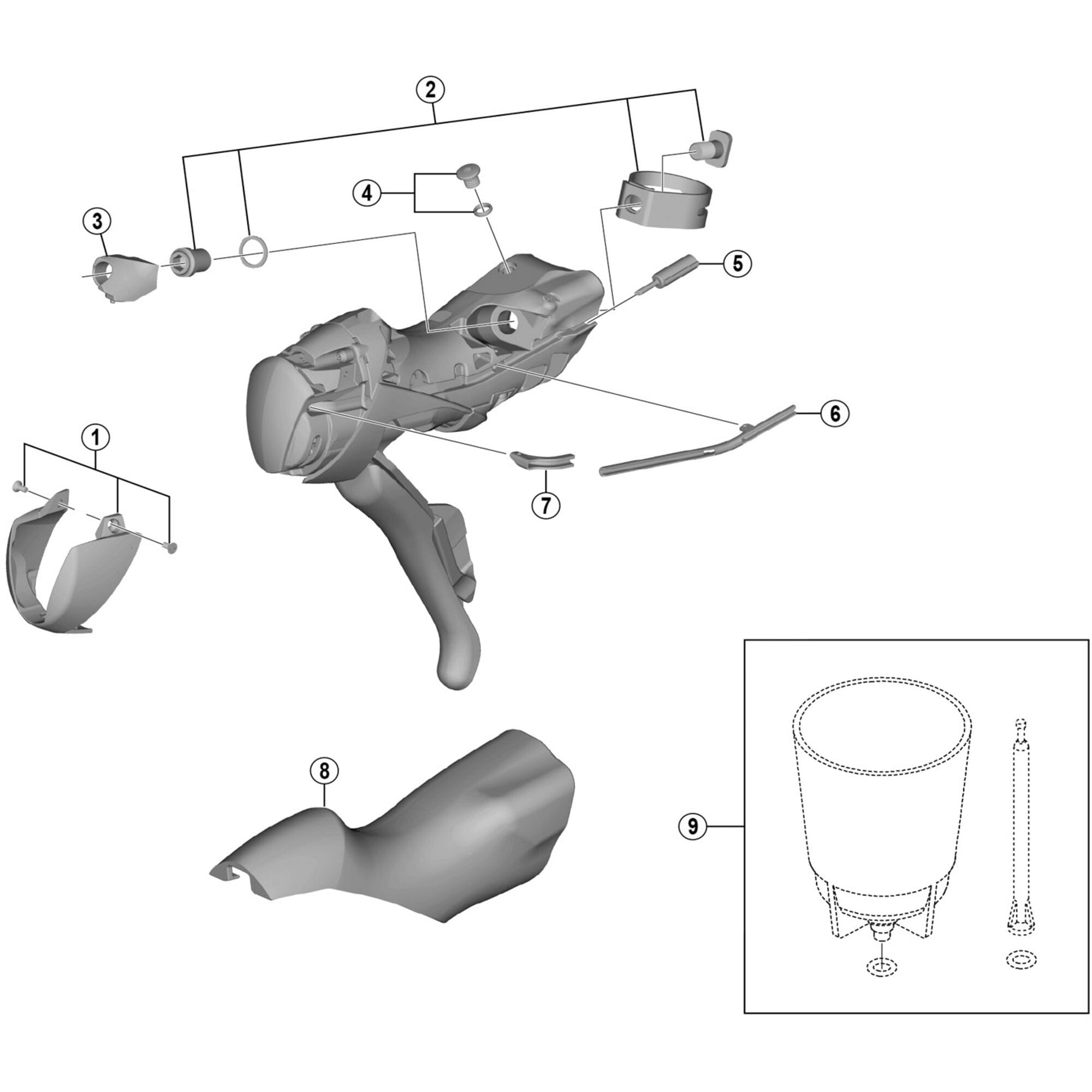 Shimano Spares RS405 left hand name plate and fixing screws