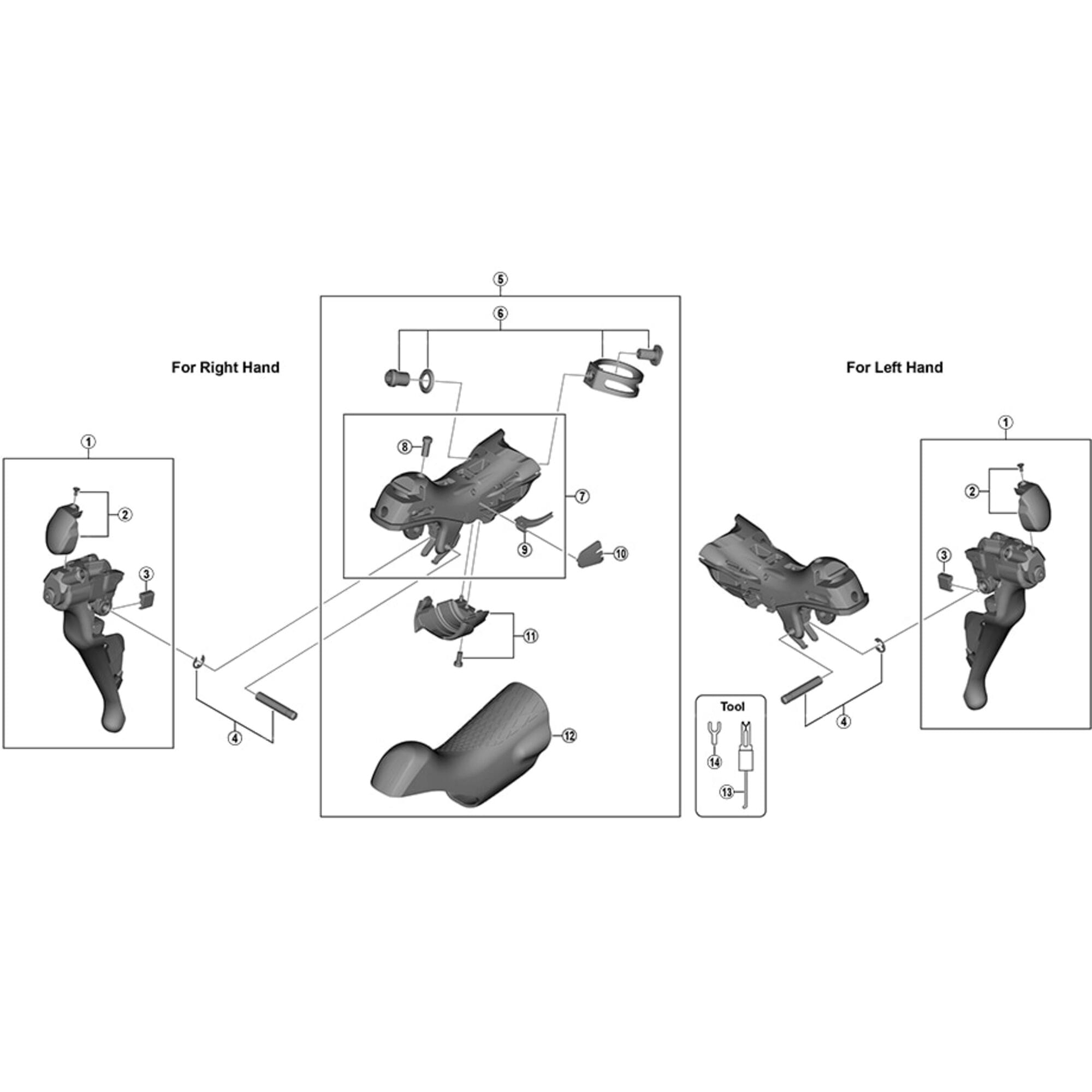 Shimano Spares R9100 left hand bracket unit
