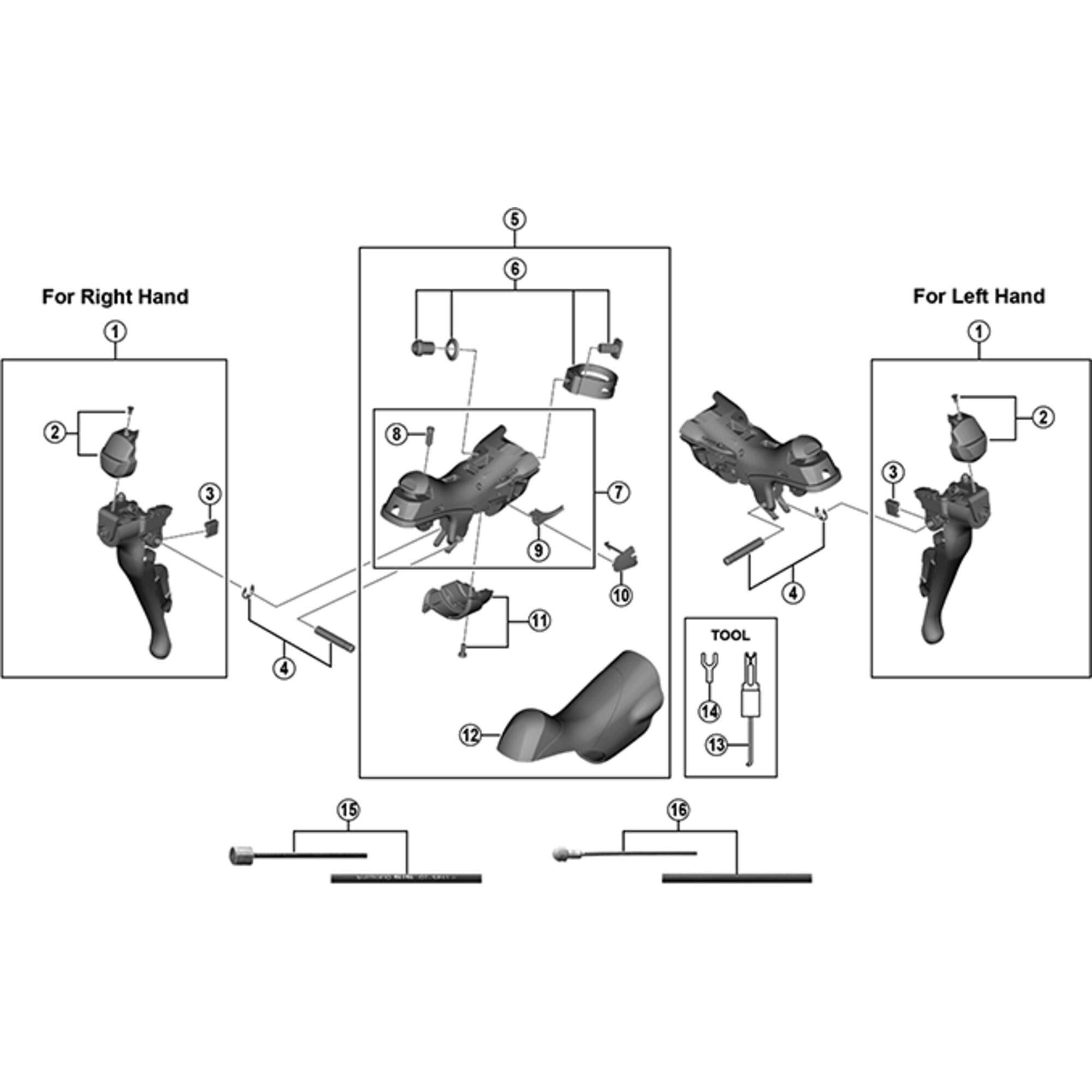 Shimano Spares R2000 left hand main lever assembly