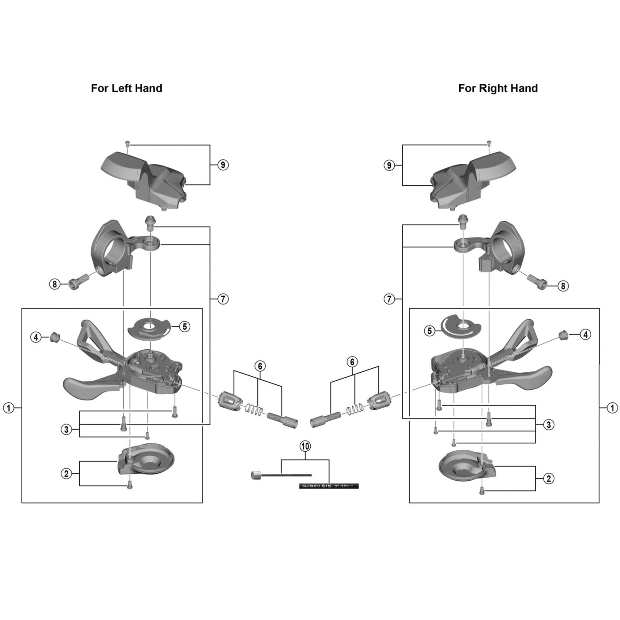 Shimano Spares T6000 right hand indicator unit, black