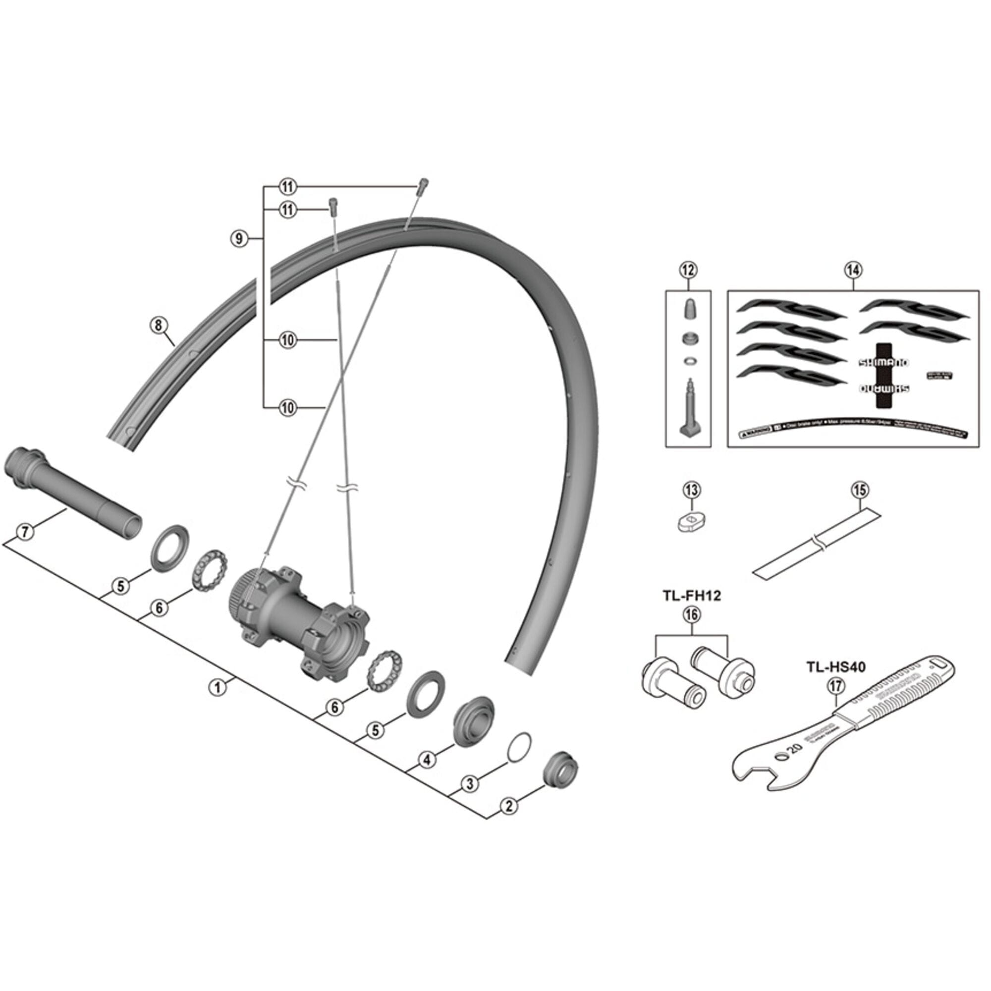 Shimano Spares R12 spoke, 300 mm