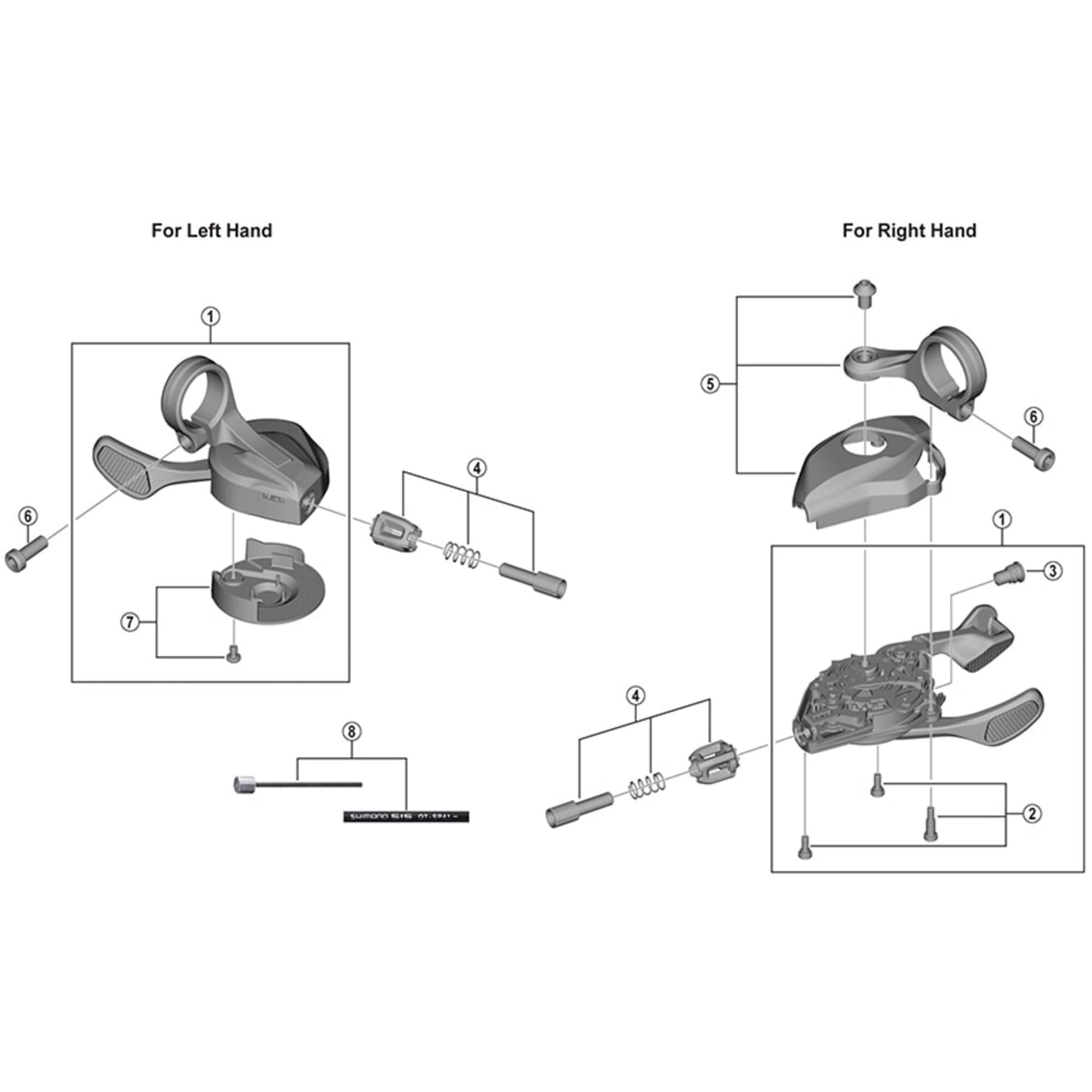 Shimano Spares M8100 right hand shifting lever unit