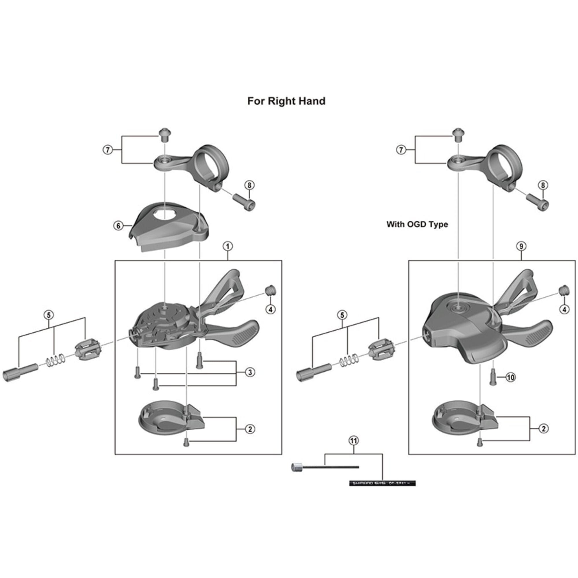 Shimano Spares M7100 right hand bracket unit