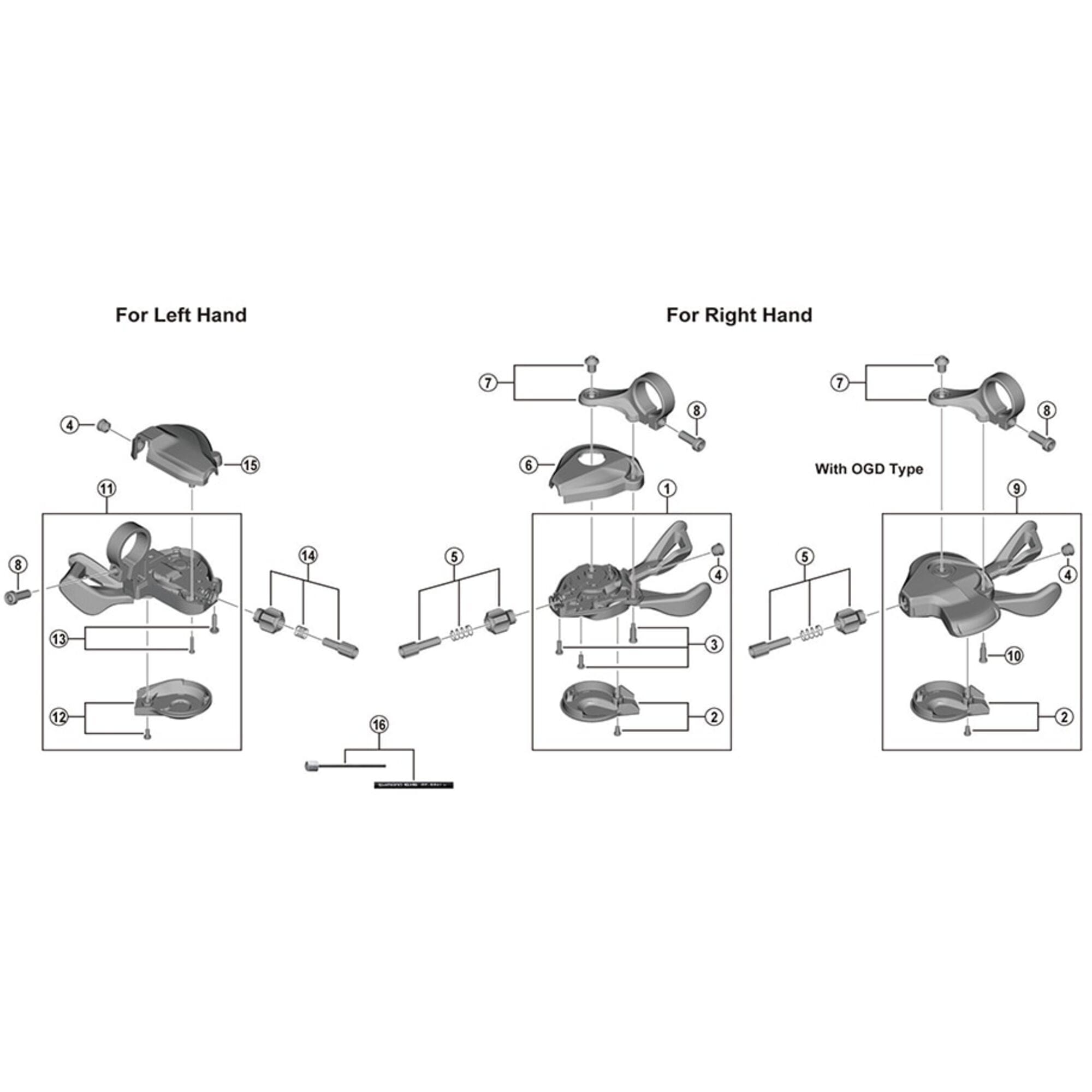 Shimano Spares M6100 right hand B case cover fixing screw unit