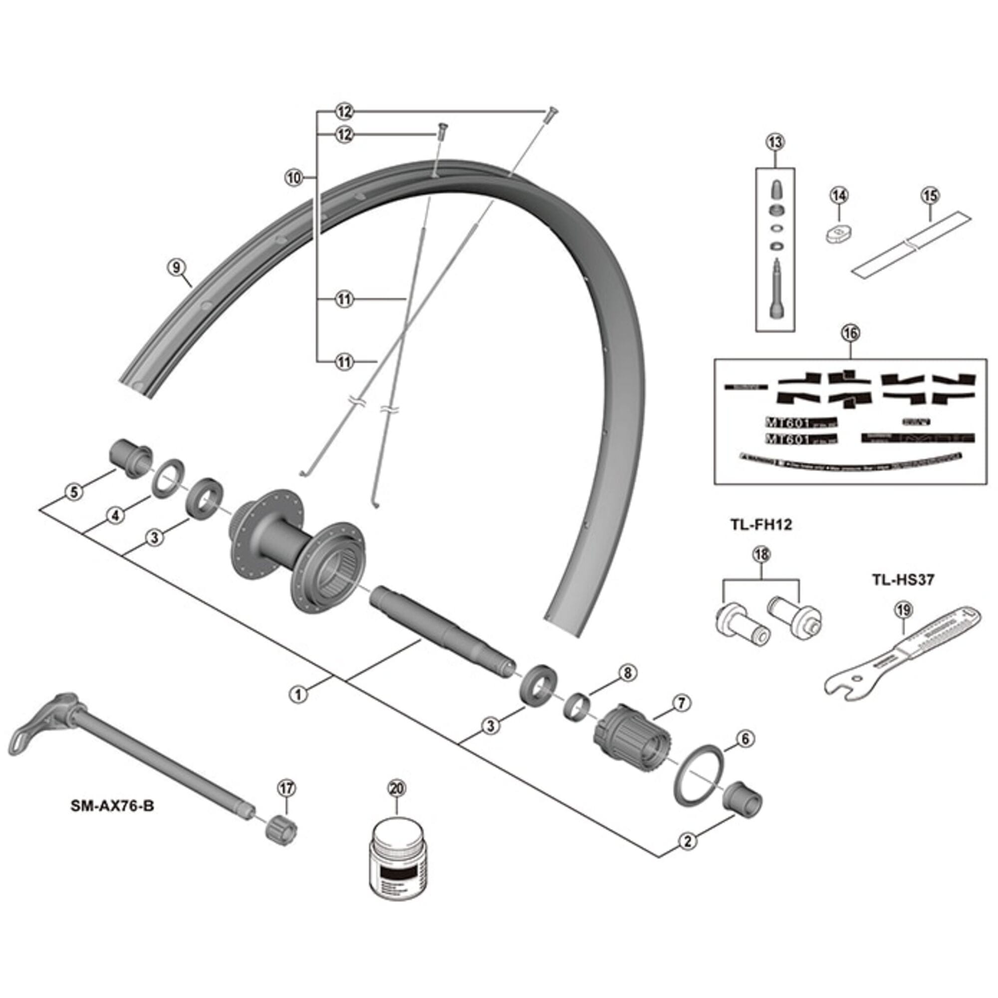 Shimano Spares 275 spoke, 267.5 mm