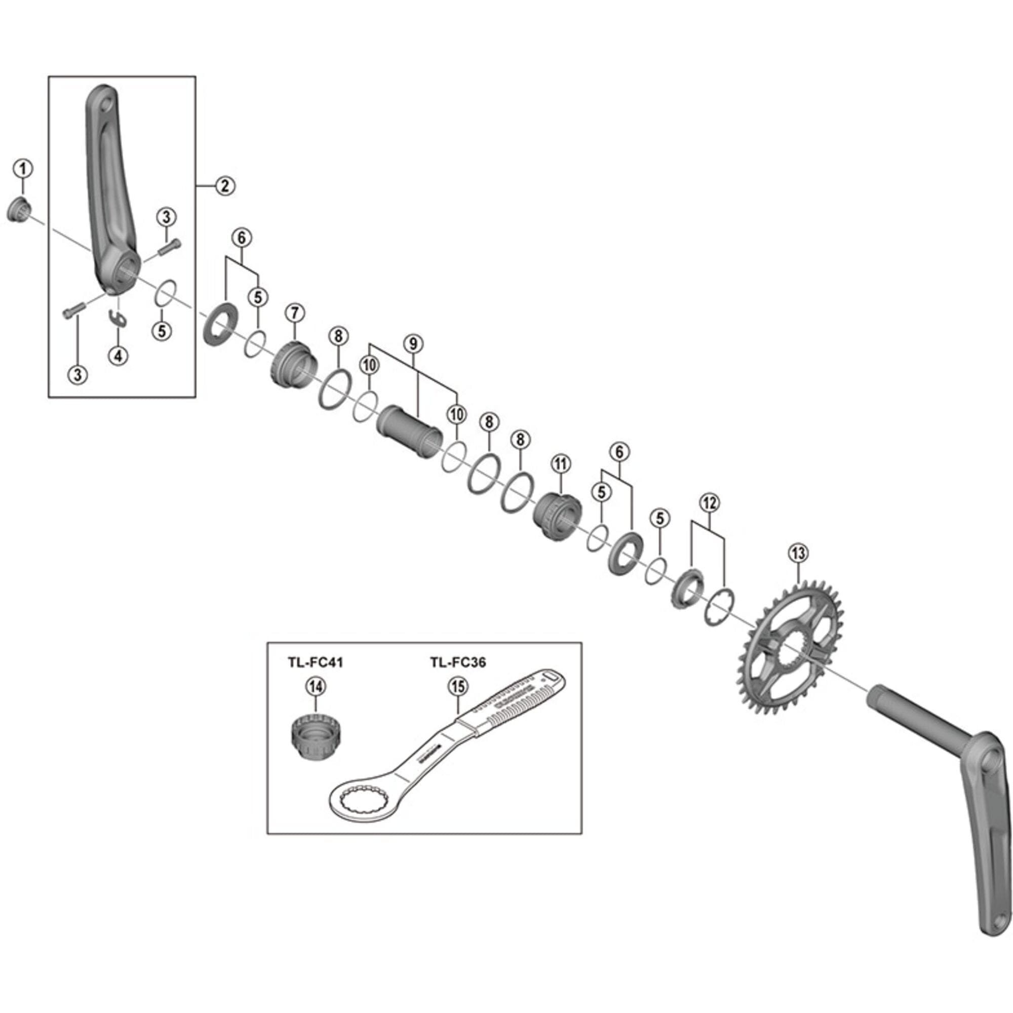 Shimano Spares M6130 spacer and ring