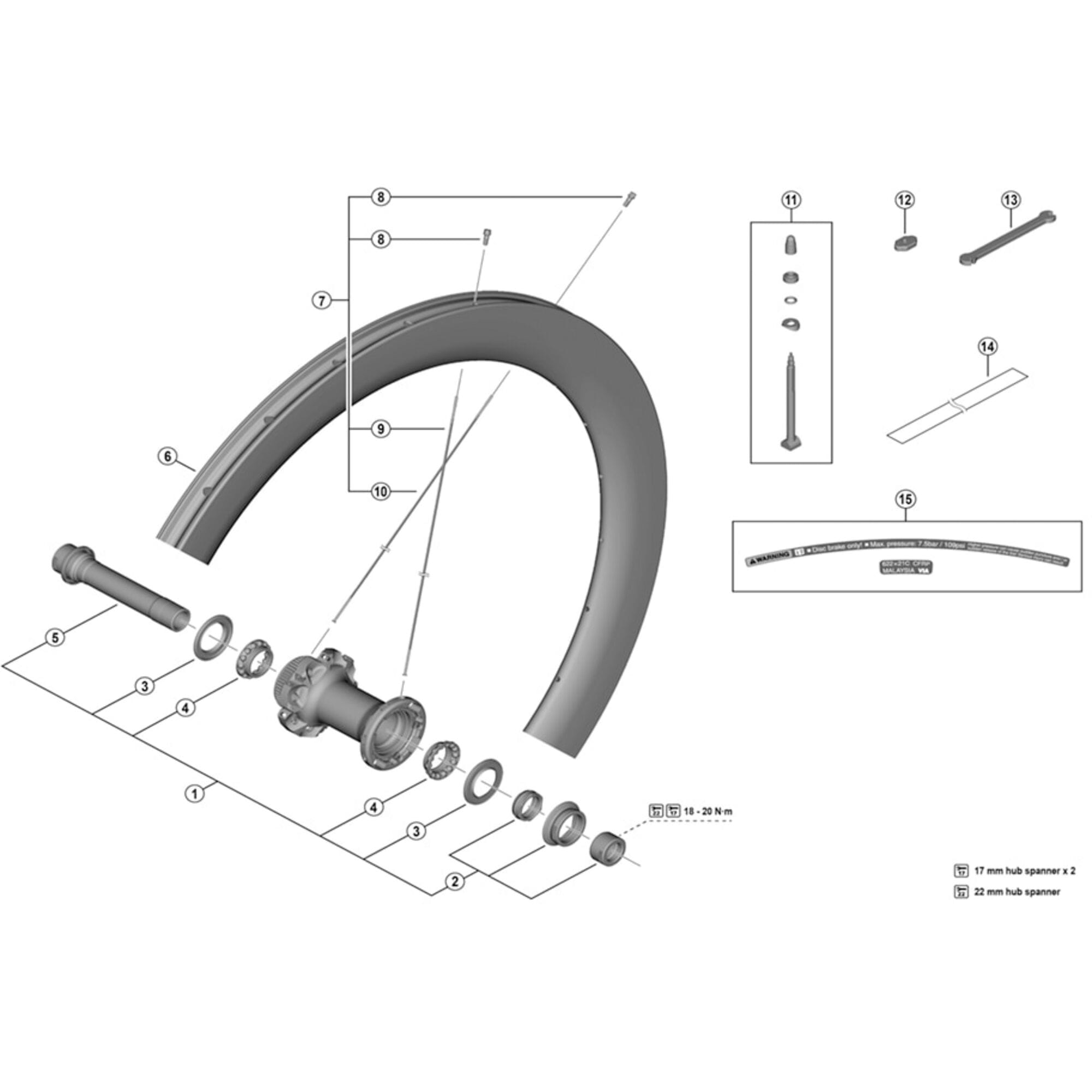 Shimano Spares F right hand spoke, 248 mm