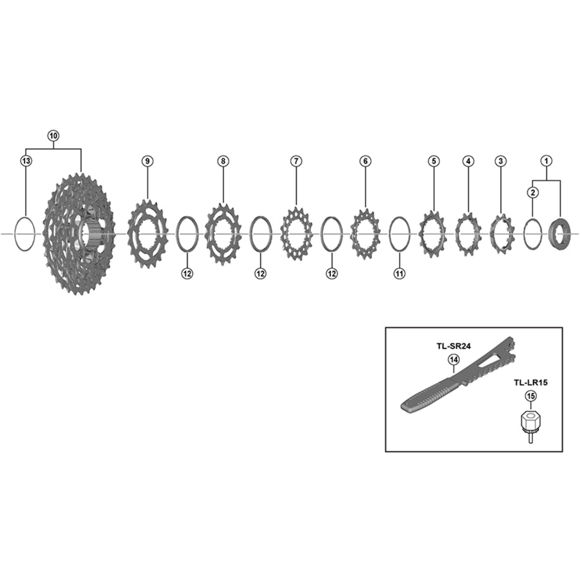 Shimano Spares R7101 Lock ring and washer