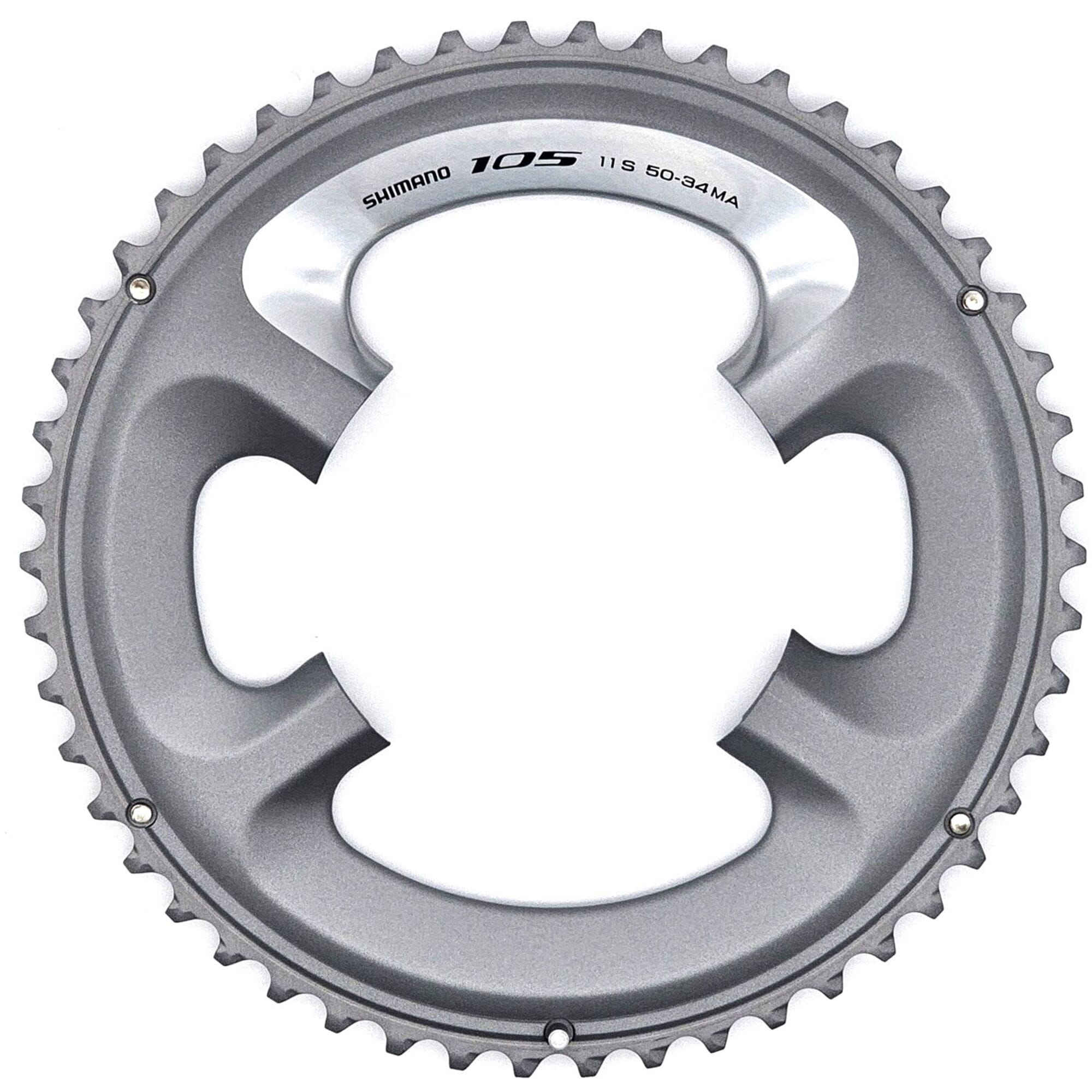 Shimano 105 5800 chainring 50T | Power2CycleMA for 50 | Power2Cycle34T, silver