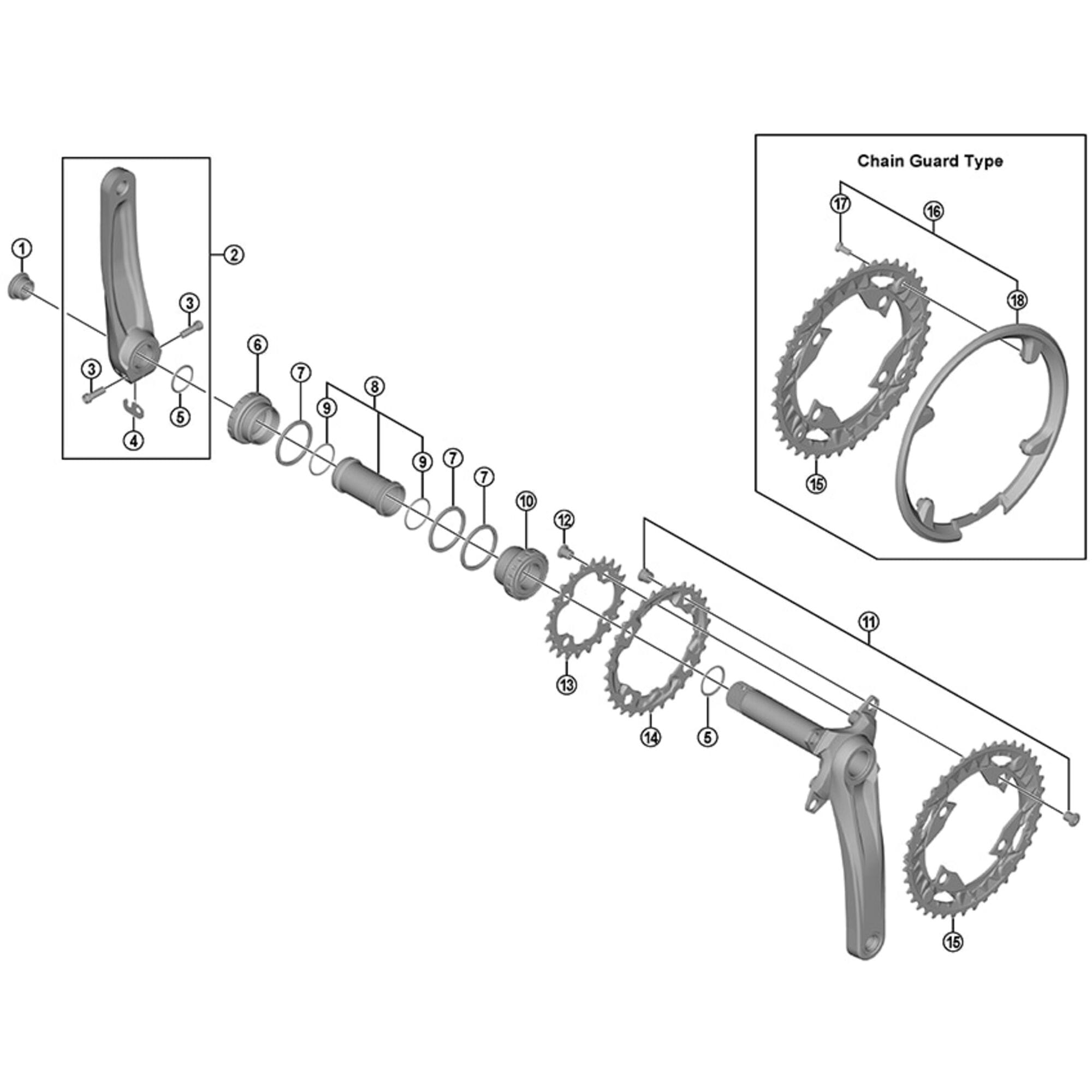 Shimano Spares M4000 chain guard and fixing bolts