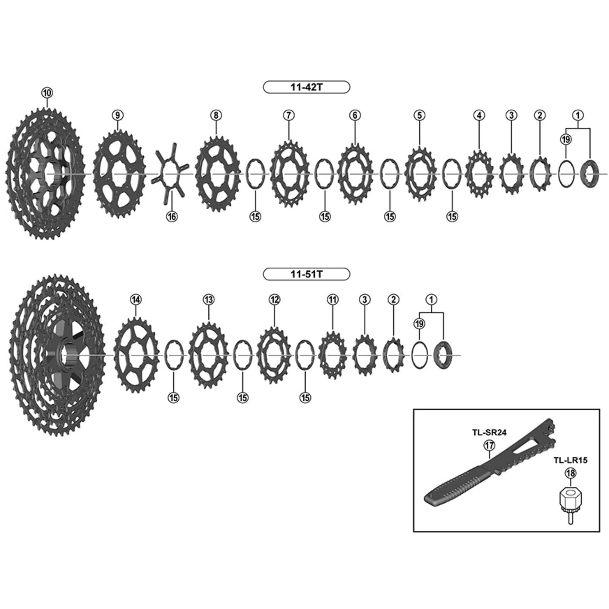 Shimano Spares M7000 sprocket spacer, 2.18 mm